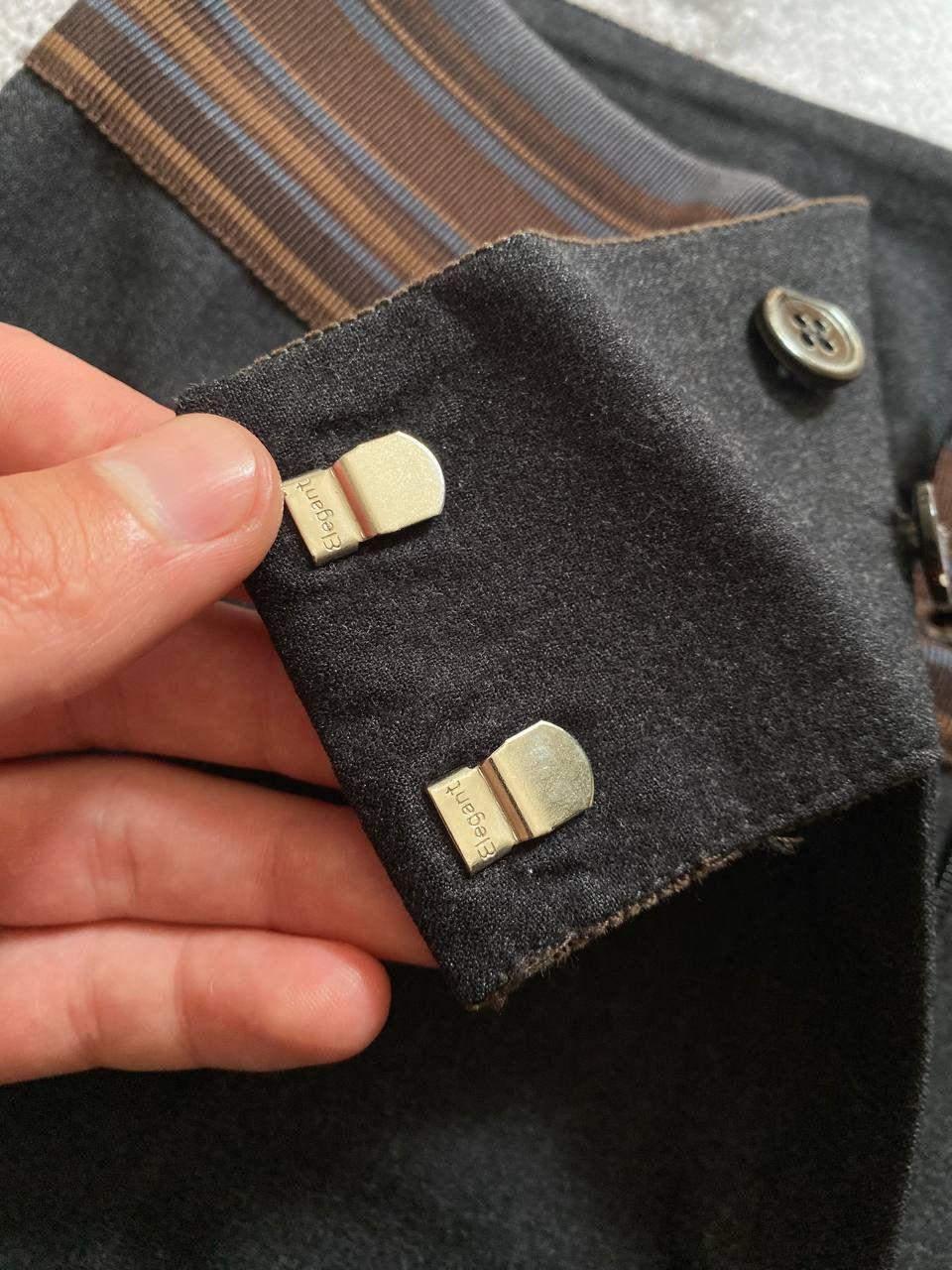Brunello Cucinelli × Vintage VINTAGE BRUNELLO CUCINELLI GUNEX WOOL FLARED PANTS Size 27" / US 4 / IT 40 - 6 Thumbnail