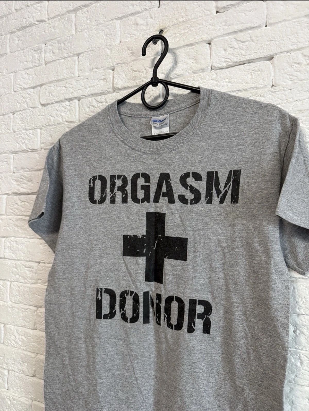 Gildan Humor Merch T-shirt Orgasm Donor Gildan Sz S Size US S / EU 44-46 / 1 - 2 Thumbnail