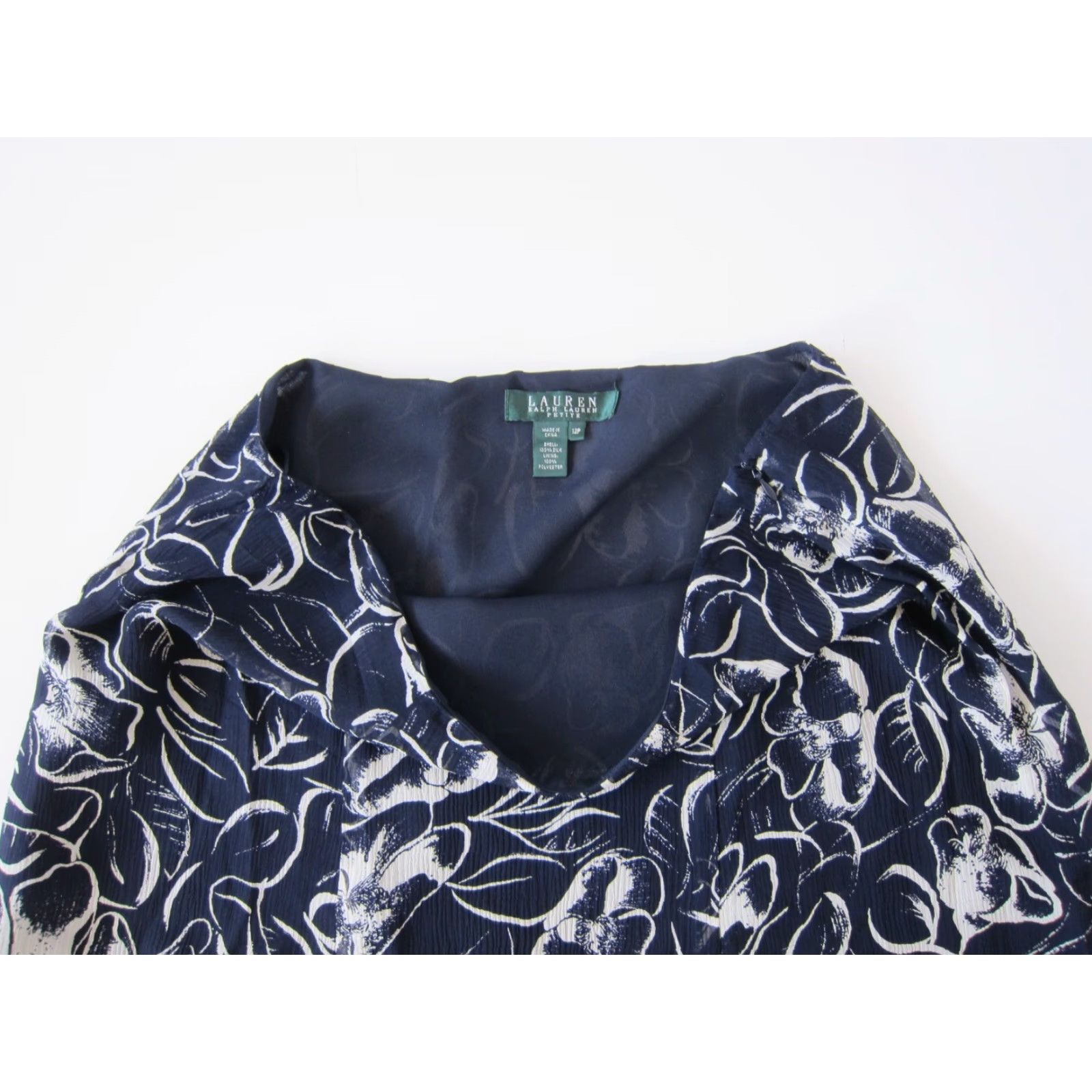 Ralph Lauren Ralph Lauren 100% Silk Black Ivory Floral Long Maxi A-Line Skirt Women 12P Size 34" / US 12 / IT 48 - 5 Thumbnail