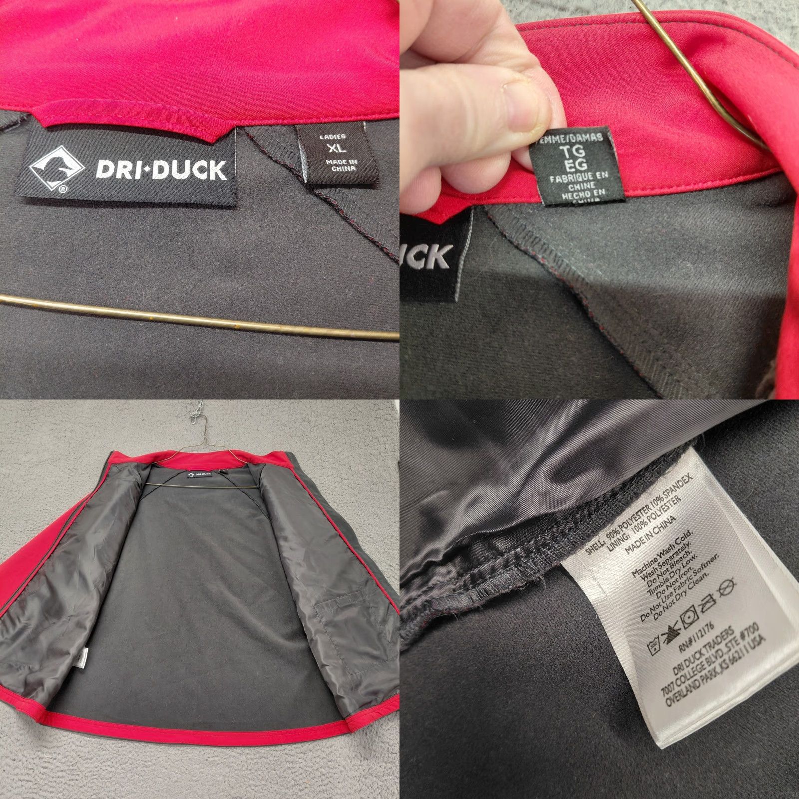 Vintage DDI DUCK DDX Dri-Duck Jacket Women's XL Red/Charcoal Motion Soft Shell Zip Pockets Lightweight Windbreaker Mens Womens Girls? Size XL / US 12-14 / IT 48-50 - 10 Thumbnail