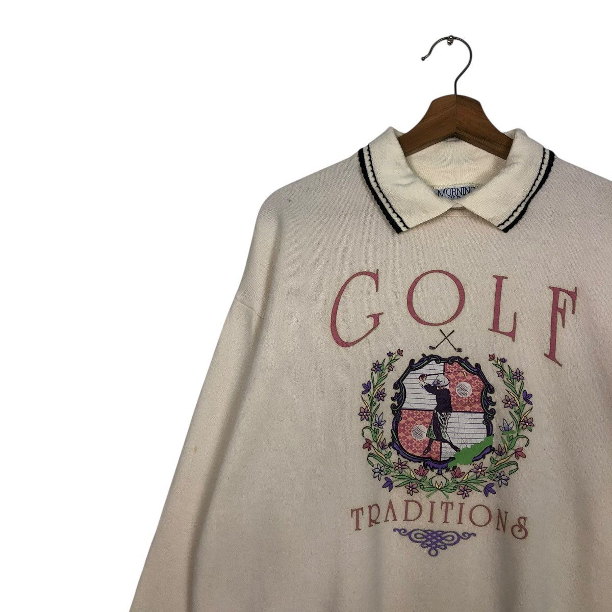 Vintage 🔥VINTAGE COLLEGE SWEATSHIRT COLLAR MORNING SUN USA GOLF Size US M / EU 48-50 / 2 - 9 Thumbnail