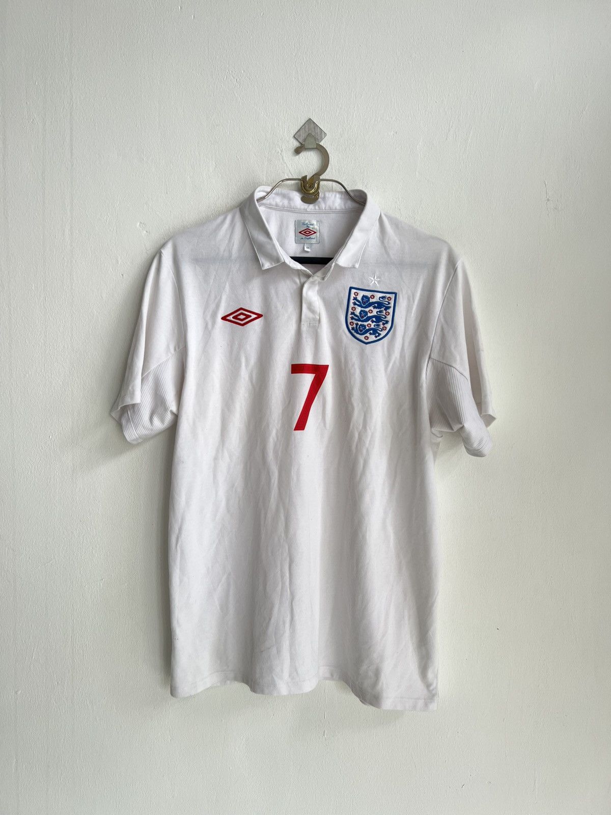 Vintage 2010 Umbro England FA David Beckham #7 Home Jersey