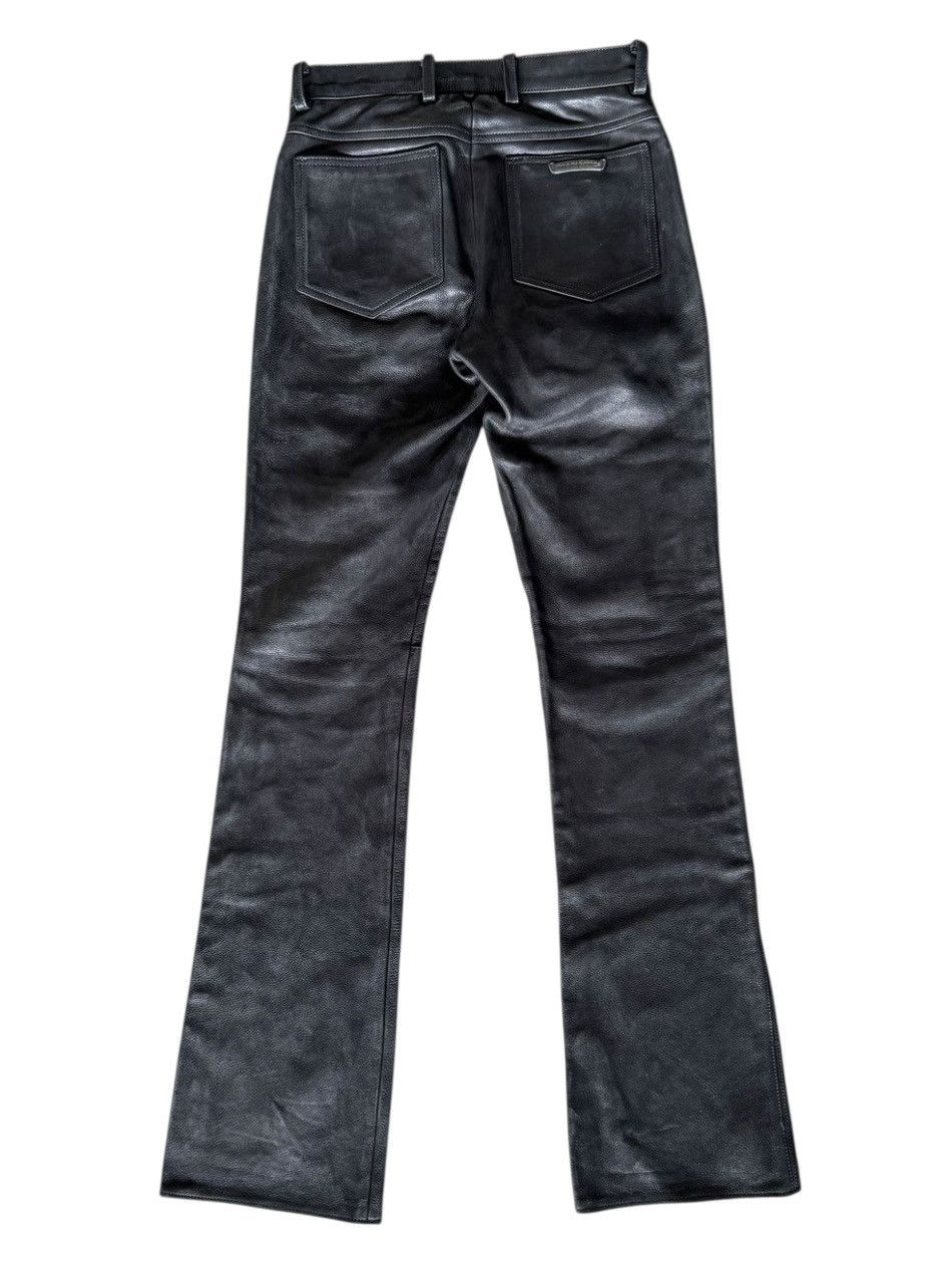 Chrome Hearts 1/1 Matty Boy Chrome Hearts Painted Leather Fleur-Knee Pants Size US 29 - 11 Thumbnail