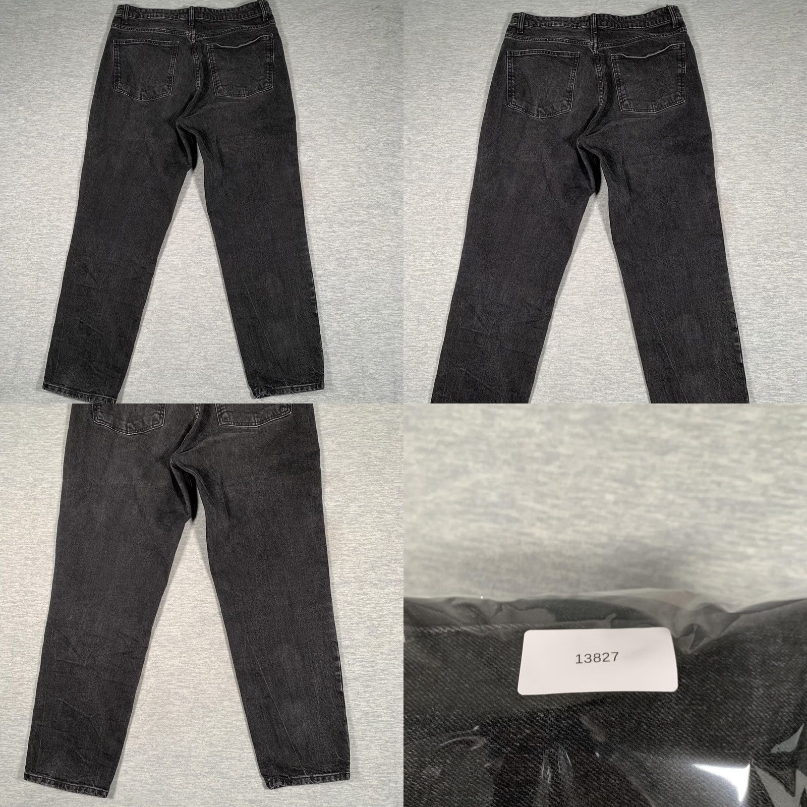 Zara Zara Jeans Womens 12 Gray High Rise Tapered Leg Charcoal Wash Stretch Denim Jeans Size 34" / US 12 / IT 48 - 9 Thumbnail