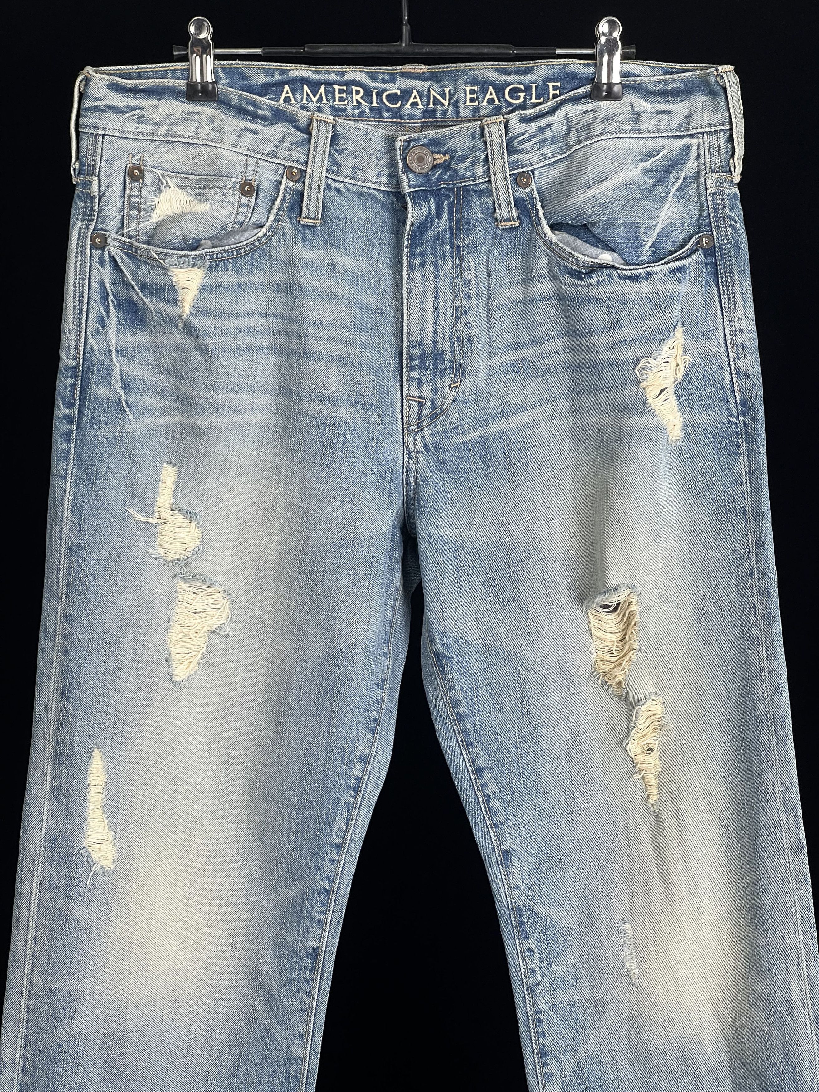 American Eagle Outfitters Light Wash Bootcut Jeans Jambe Semi-evasee Denim Size US 32 / EU 48 - 2 Thumbnail