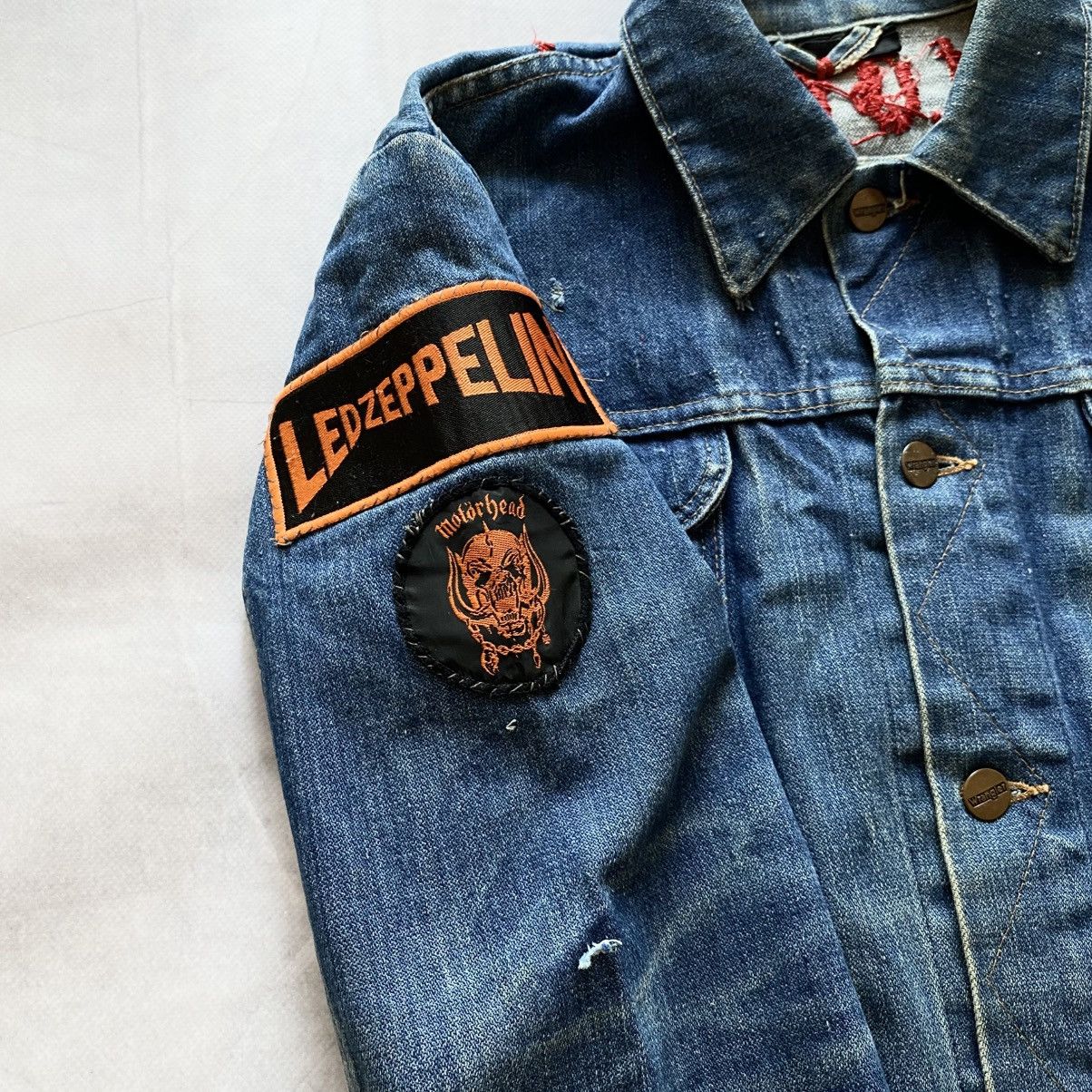 Band Tees × Vintage 80s Judas Priest Motörhead Wrangler Handmade Denim Jacket Size US S / EU 44-46 / 1 - 14 Thumbnail