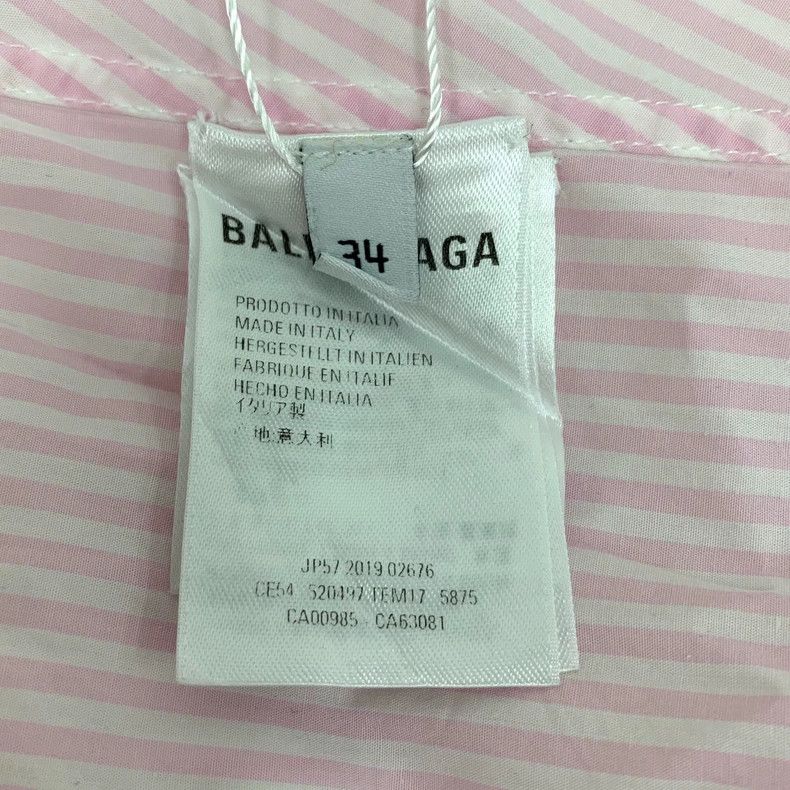Balenciaga Balenciaga size 34 Pink logo striped cotton long sleeve sh Size XS / US 0-2 / IT 36-38 - 6 Thumbnail