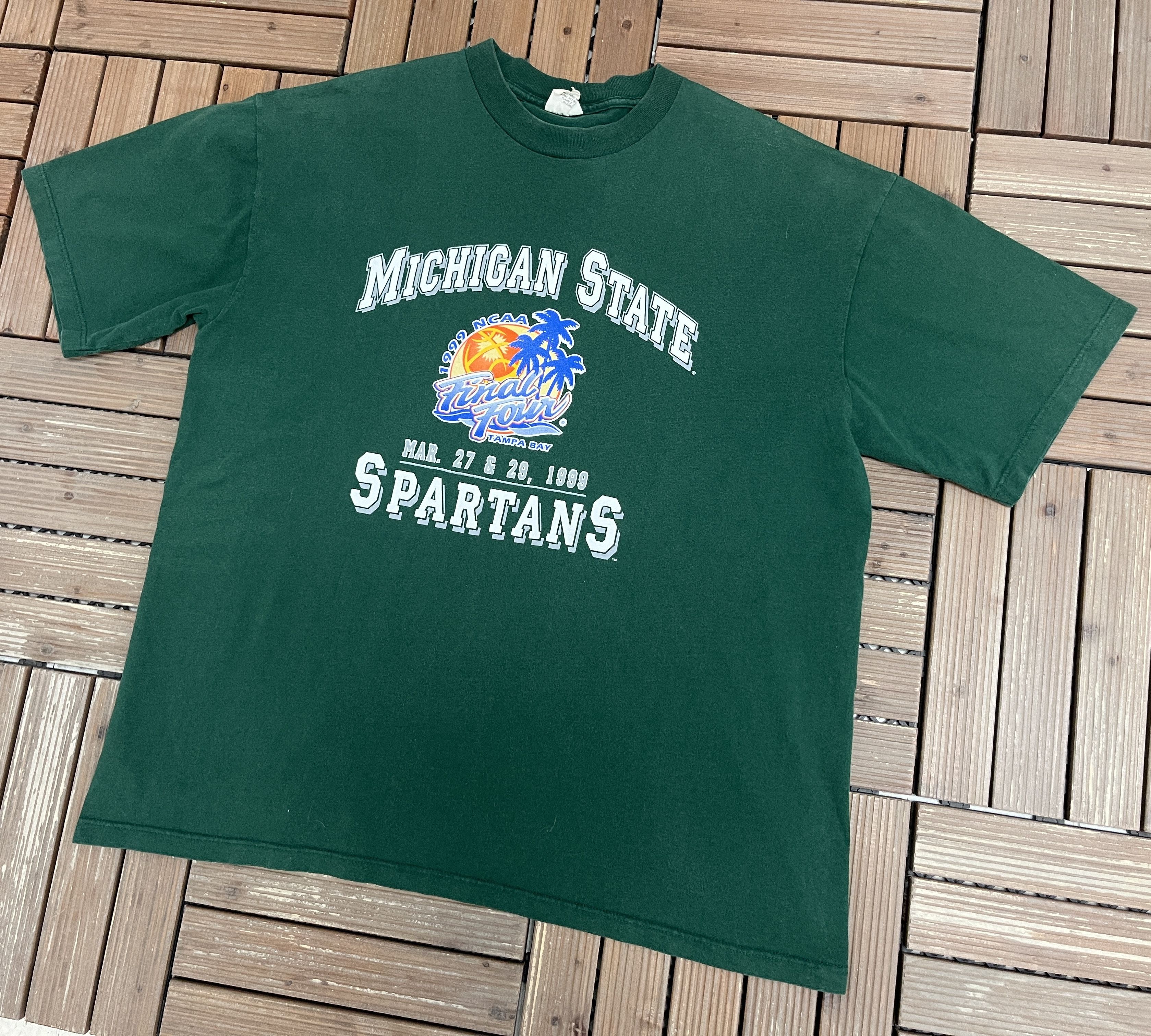 Vintage Michigan State Spartans Final Four 1999 Vintage Green Tee Size US XXL / EU 58 / 5 - 3 Thumbnail