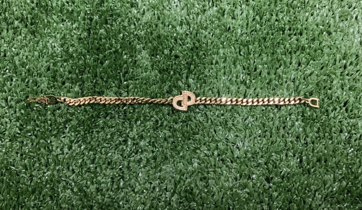 Christian Dior Monsieur Vintage Christian Dior Bracelet Gold Colour Logo Chain 1990s Size ONE SIZE - 2 Thumbnail