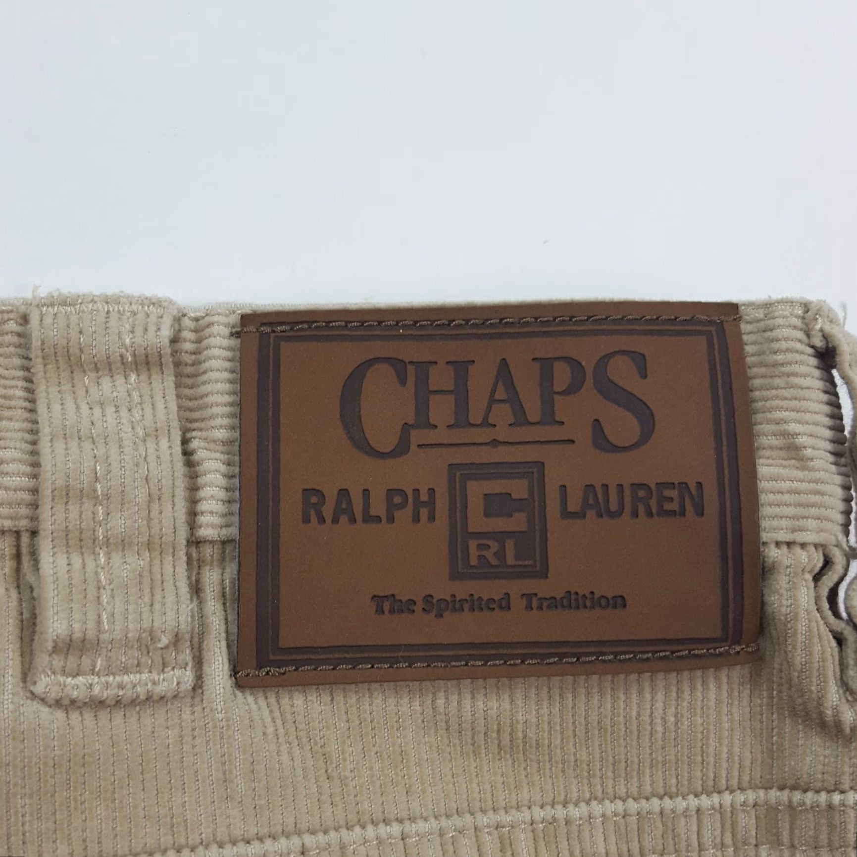 Ralph Lauren VINTAGE Ralph Lauren Chaps Corduroy Pants Mens 36x34 Beige Cords Straight Leg 90s Retro Preppy Size US 36 / EU 52 - 6 Thumbnail