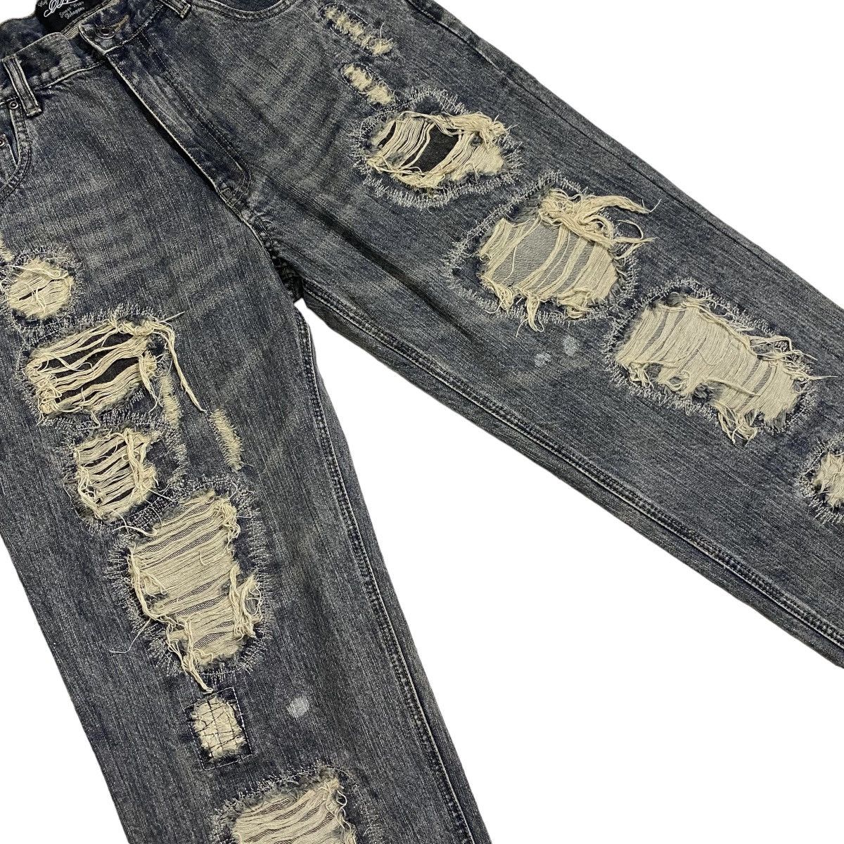 Japanese Brand Dhoper patchwork distressed denim Size US 34 / EU 50 - 7 Thumbnail