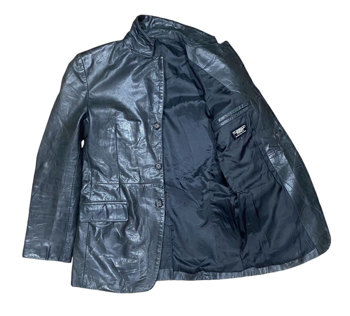Tornado Mart Rare TORNADO MART Leather Blazer Size US L / EU 52-54 / 3 - 12 Thumbnail