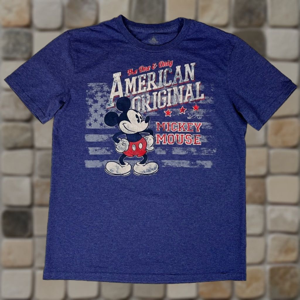 Disney Disney Mickey Mouse T-Shirt sz M Unisex Adults Crew Neck Blue Cotton Polyester Blend Graphic Print USA 90s? No, decades? Theme Cartoon Disney Store Size US M / EU 48-50 / 2 - 1 Thumbnail
