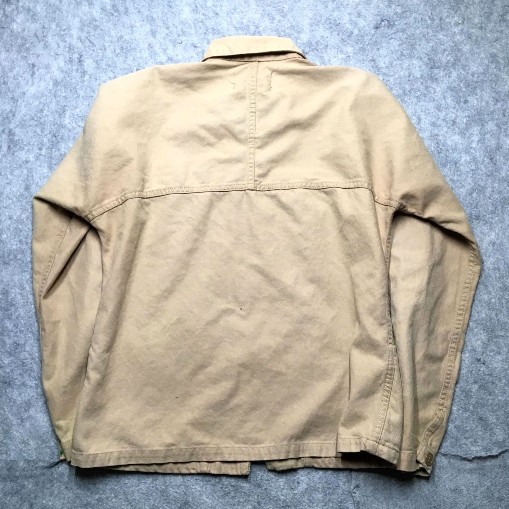 Zucca ZUCCA TRAVAIL Jacket Mens L Beige Twill Military Workwear Zip France Size US L / EU 52-54 / 3 - 7 Thumbnail