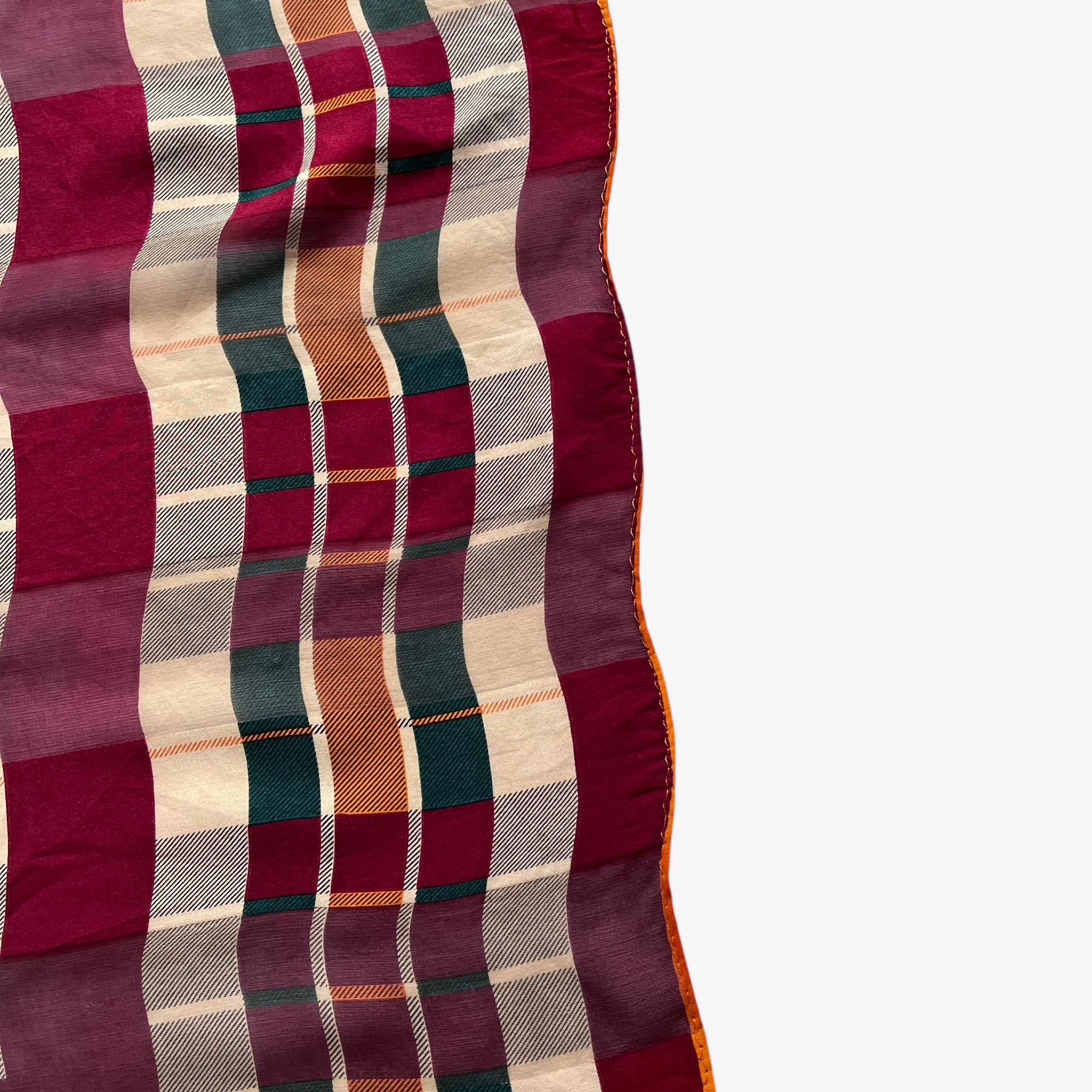 Paolo Gucci Vintage 80s Paolo Gucci Horsebit & Tartan Print Silk Scarf Size ONE SIZE - 3 Thumbnail
