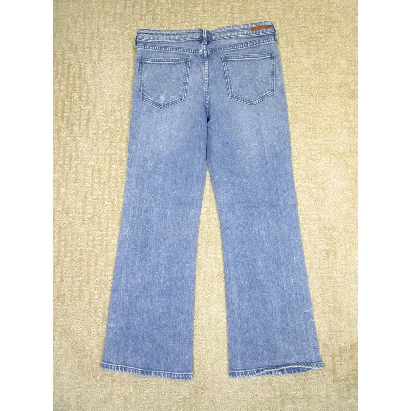 Vintage Pilcro Jeans Women 29 Blue High Rise Flared Cropped Pant "Logo" 5-Pocket Denim Cotton Polyester Spandex Regular Rise: High VINTAGE: No Size 29" - 3 Thumbnail
