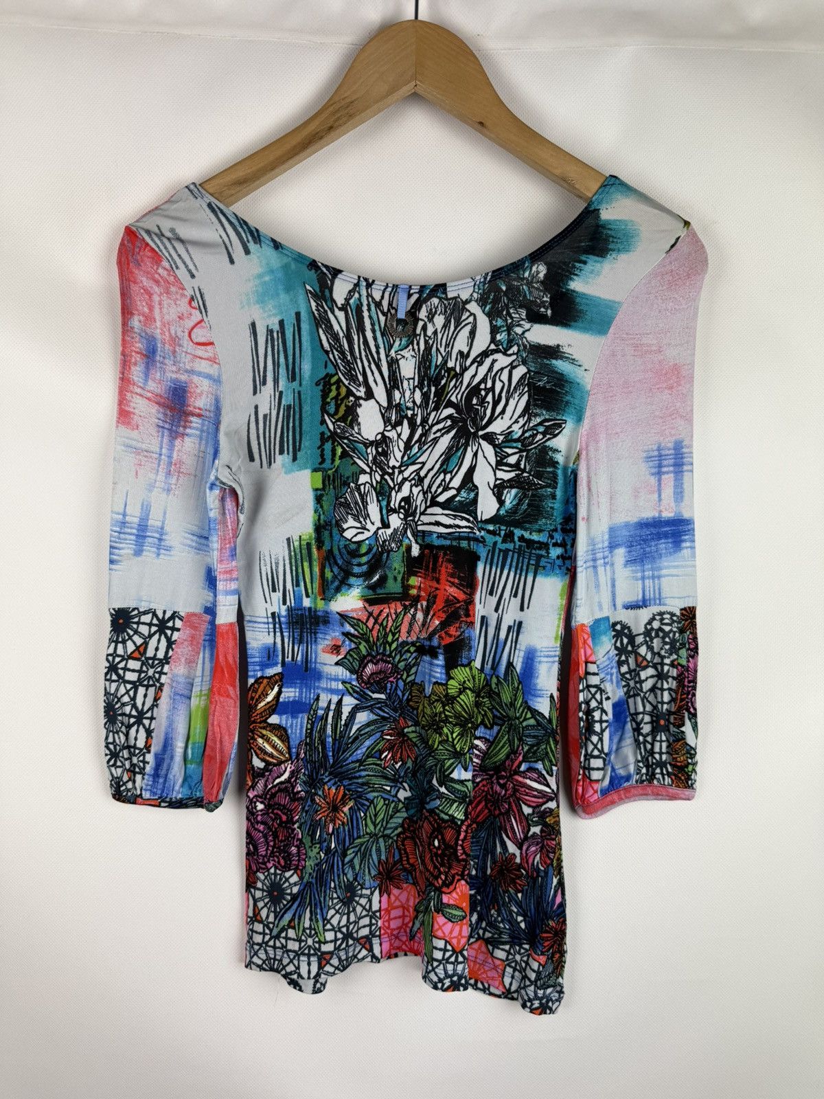 Other Save The Queen Ladies Pattern Y2K Long Sleeve Tunic Blouse Size S / US 4 / IT 40 - 13 Thumbnail