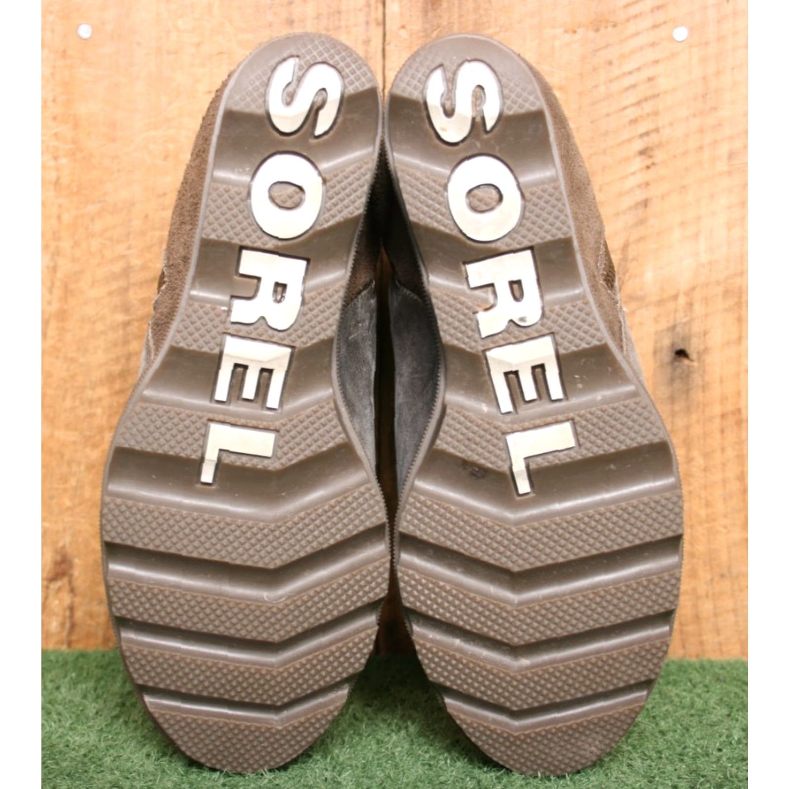 SOREL SOREL Joan Of Arctic Wedge Zip Distressed Brown Leather & Suede Booties Sz. 6.5 Womens Boots Size US 7 / IT 37 - 4 Thumbnail