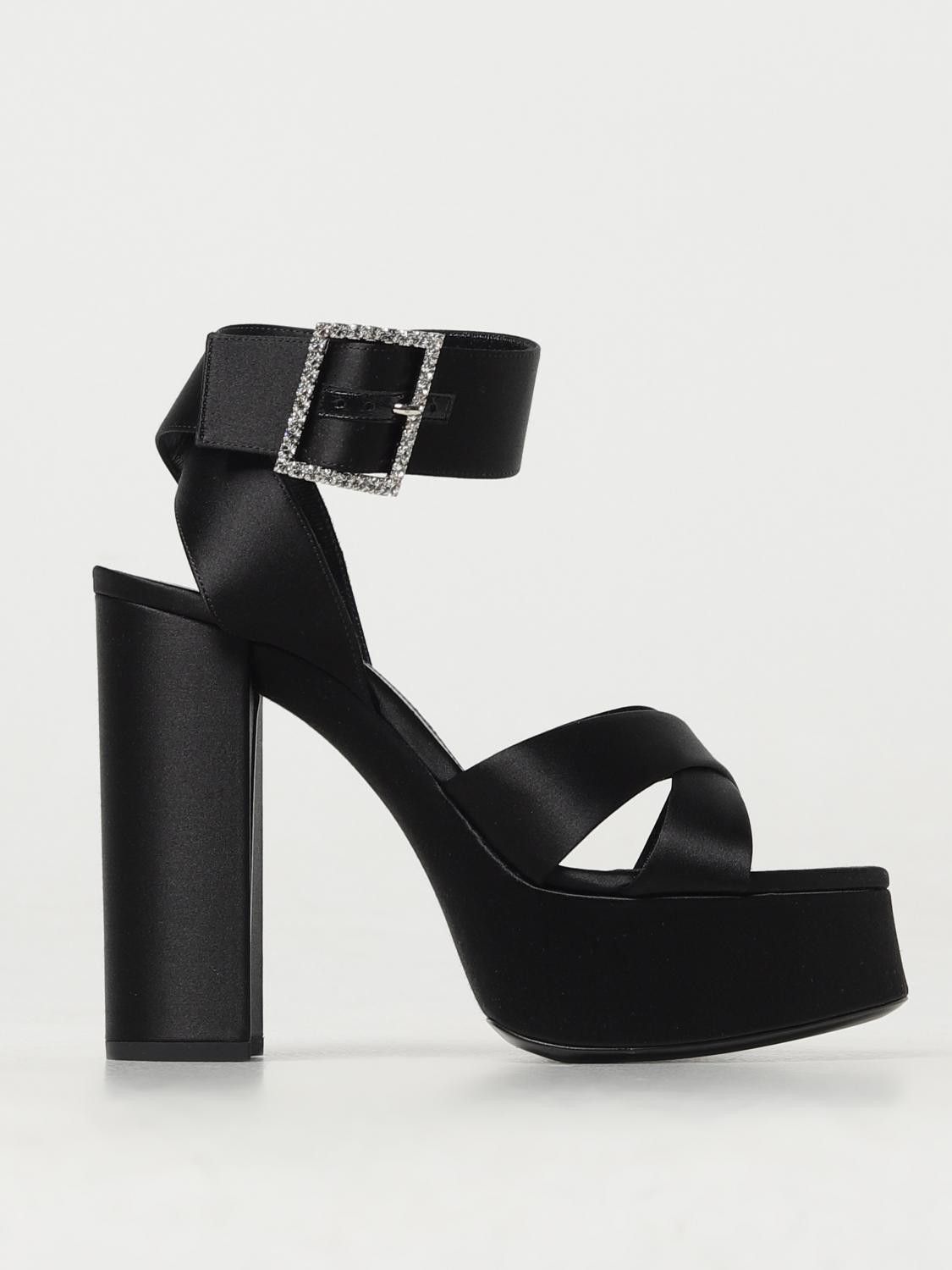 Saint Laurent Paris o1y0126 Ankle Strap Sandals in Black Size US 11 / IT 41 - 1 Thumbnail