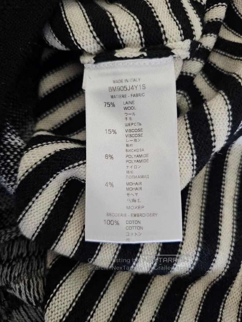 Givenchy Givenchy Wool sweater knit top black and white striped wit Size US XS / EU 42 / 0 - 6 Thumbnail