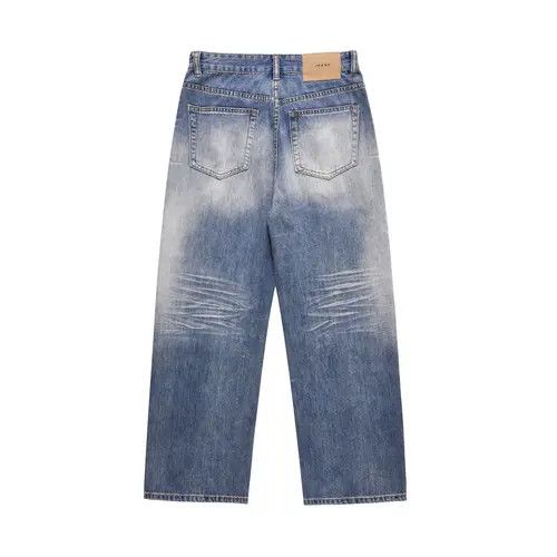VIBE Street retro washed distressed loose wide-leg work jeans Size US 32 / EU 48 - 2 Thumbnail