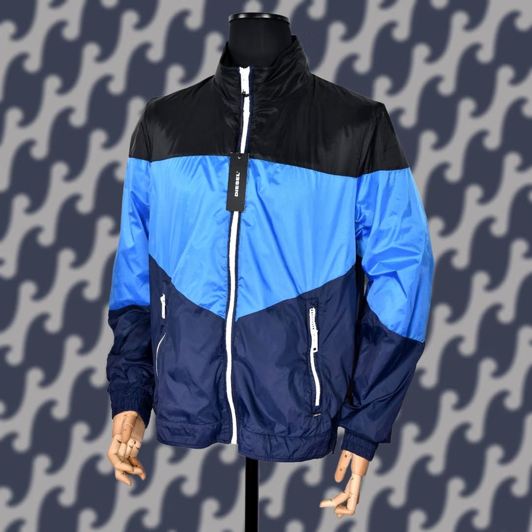 Diesel DIESEL J-THACH 0TAOC-900 NYLON TRACK JACKET MENS XL Multicolor Zip Windbreaker Casual Jacket Mens Size US XL / EU 56 / 4 - 1 Thumbnail