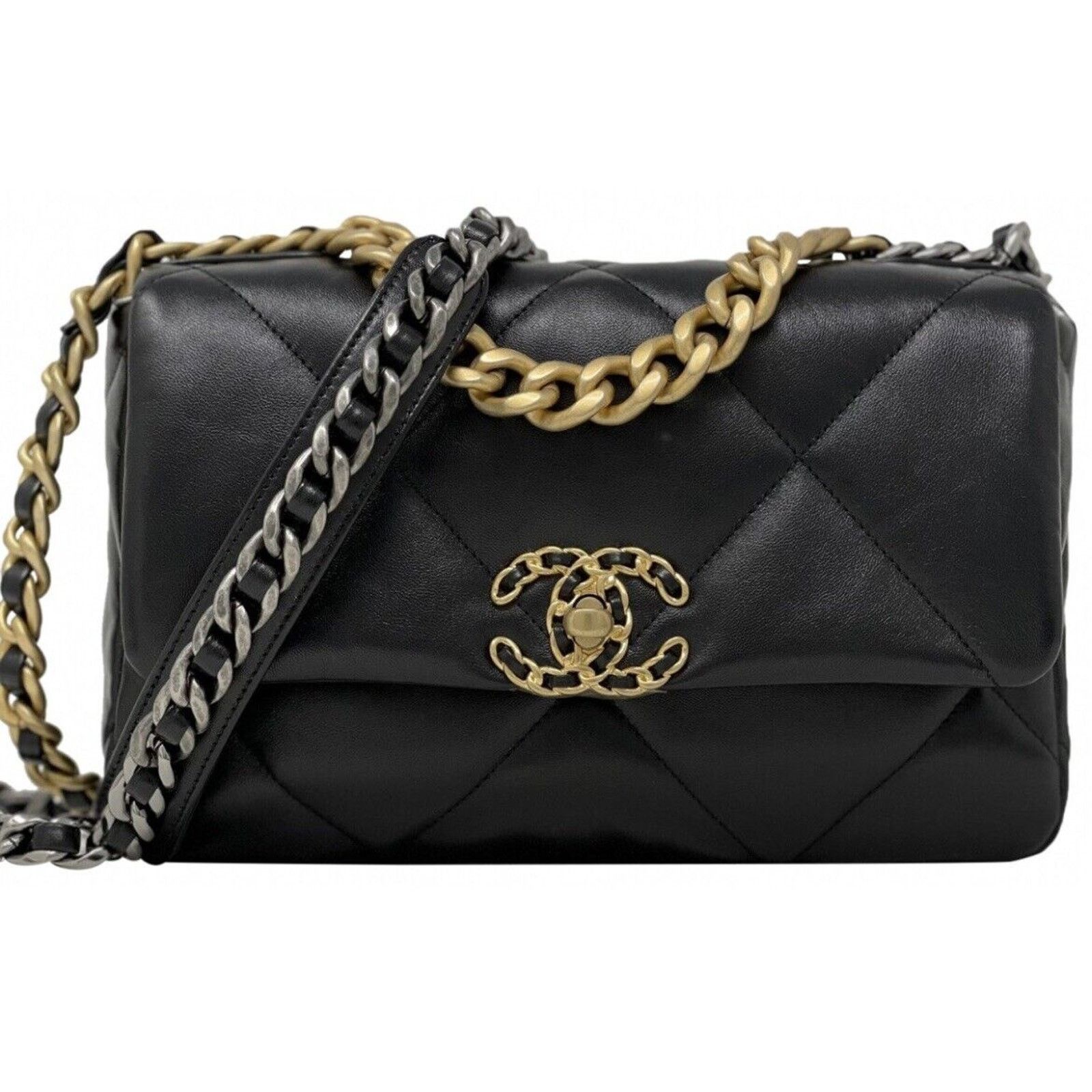 Chanel CHANEL 19 Lambskin Quilted Small Black Flap bag Size ONE SIZE - 2 Thumbnail