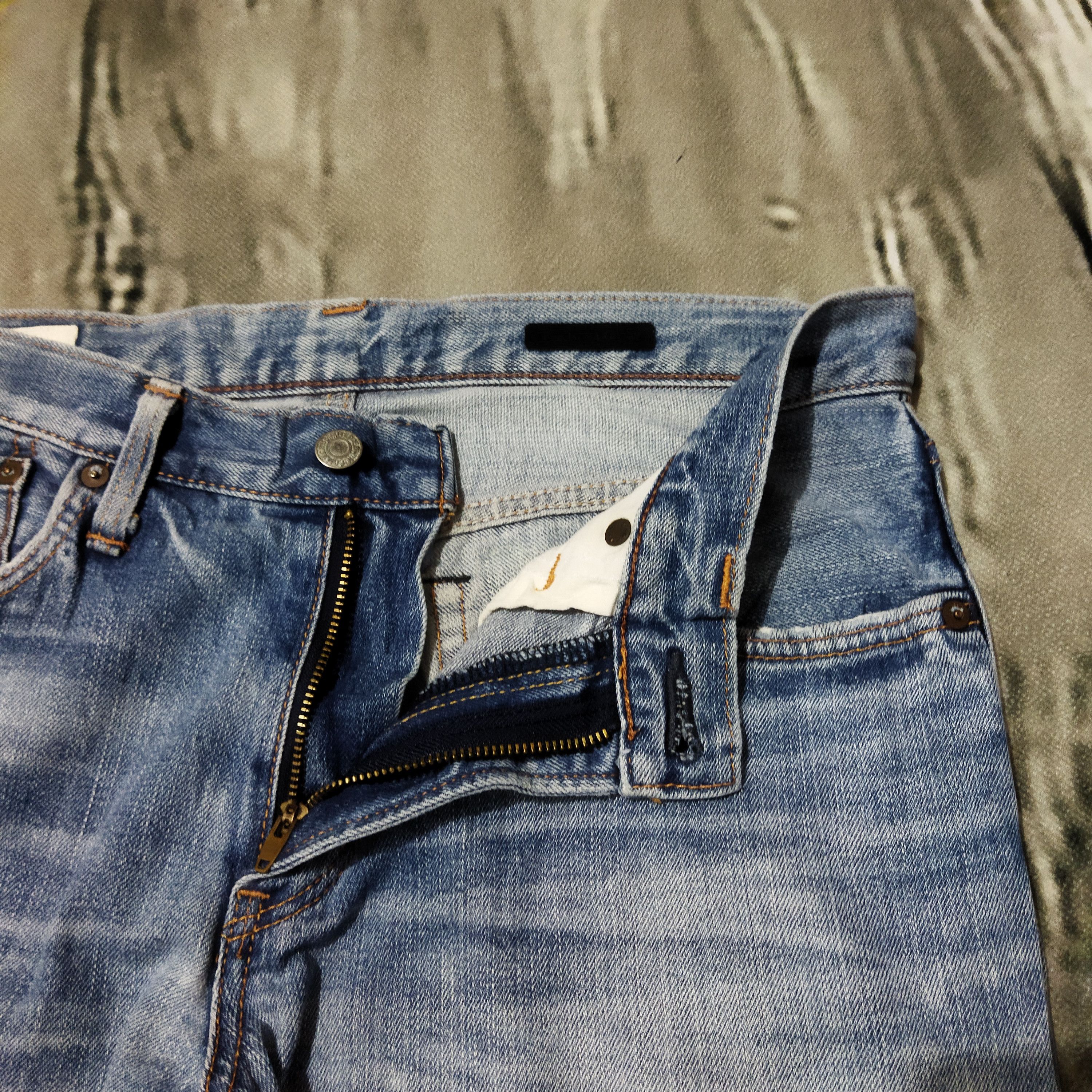 Jean × Vintage VINTAGE EDWIN 503 FADED BLUE JEANS PANTS Size US 32 / EU 48 - 6 Thumbnail