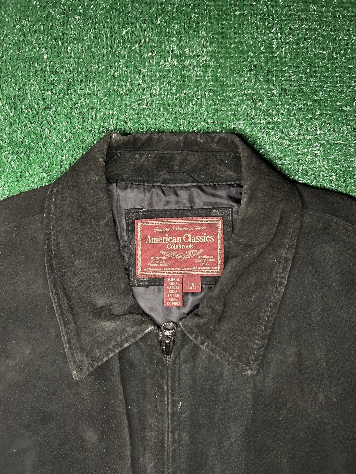 Other Vintage American Classics Black Suede Bomber Jacket Size US L / EU 52-54 / 3 - 2 Thumbnail