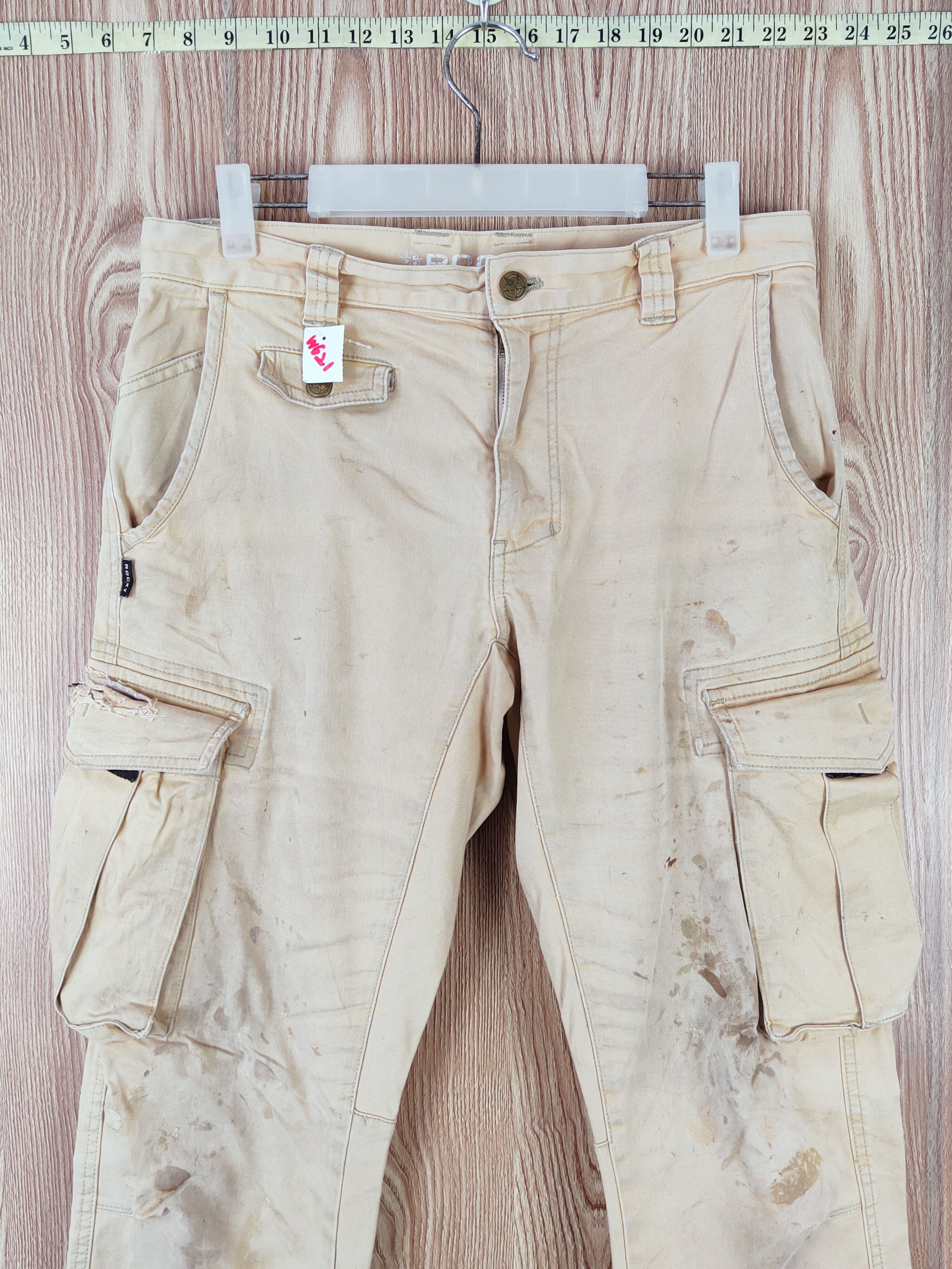 Japanese Brand Rocky Brown Faded Multipocket Tactical Cargo Pants #W621 Size US 30 / EU 46 - 2 Thumbnail