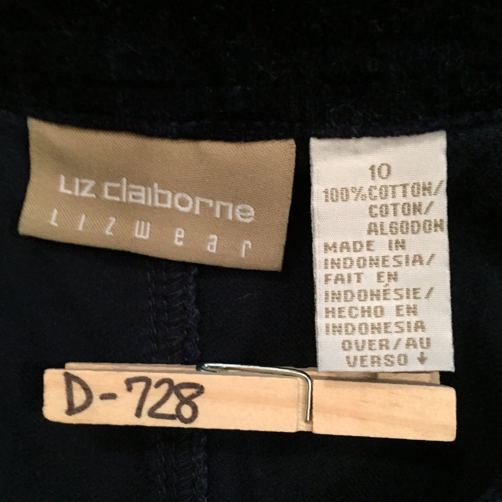 Liz Claiborne Liz Claiborne Skirt Knee Length Women 10 Blue Velour Pockets A-Line Unlined Cotton Velour Casual Navy Blue Size 32" / US 10 / IT 46 - 7 Thumbnail