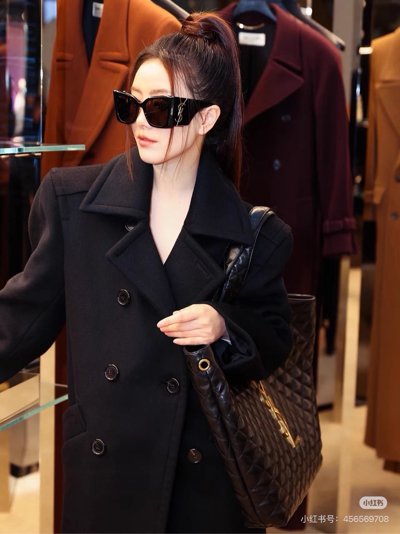Saint Laurent Paris SLP Classic Double-Breasted Pea Wool Coat FR36 New Size XS / US 0-2 / IT 36-38 - 8 Thumbnail