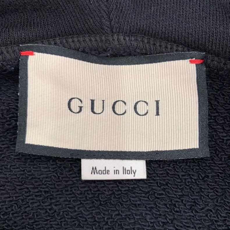 Gucci Gucci Black logo printed hooded long-sleeved cotton sweatsh Size US S / EU 44-46 / 1 - 6 Thumbnail
