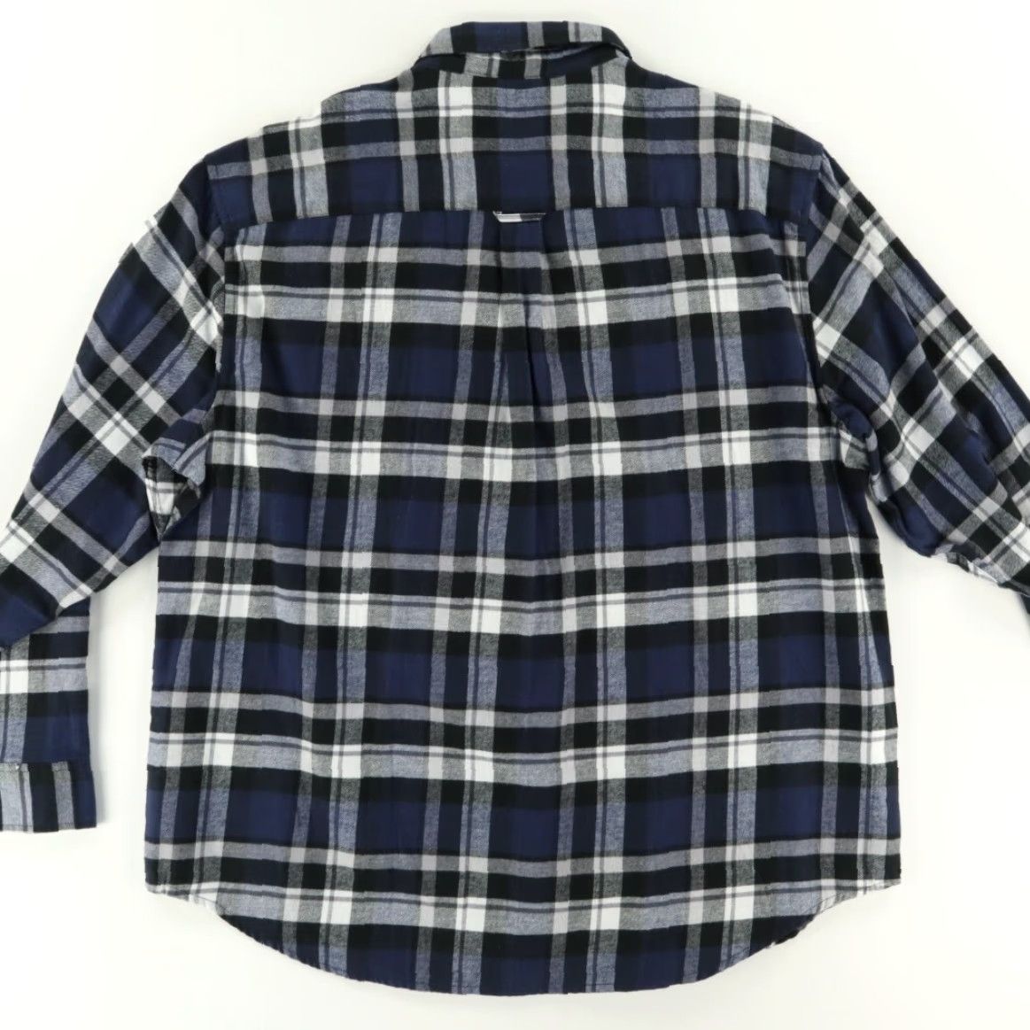 Chaps Chaps Shirt Navy Blue Plaid Button Down Shirt 2XB Men’s Long Sleeve Performance Flannel Cotton Casual Shirt Size US XXL / EU 58 / 5 - 4 Thumbnail