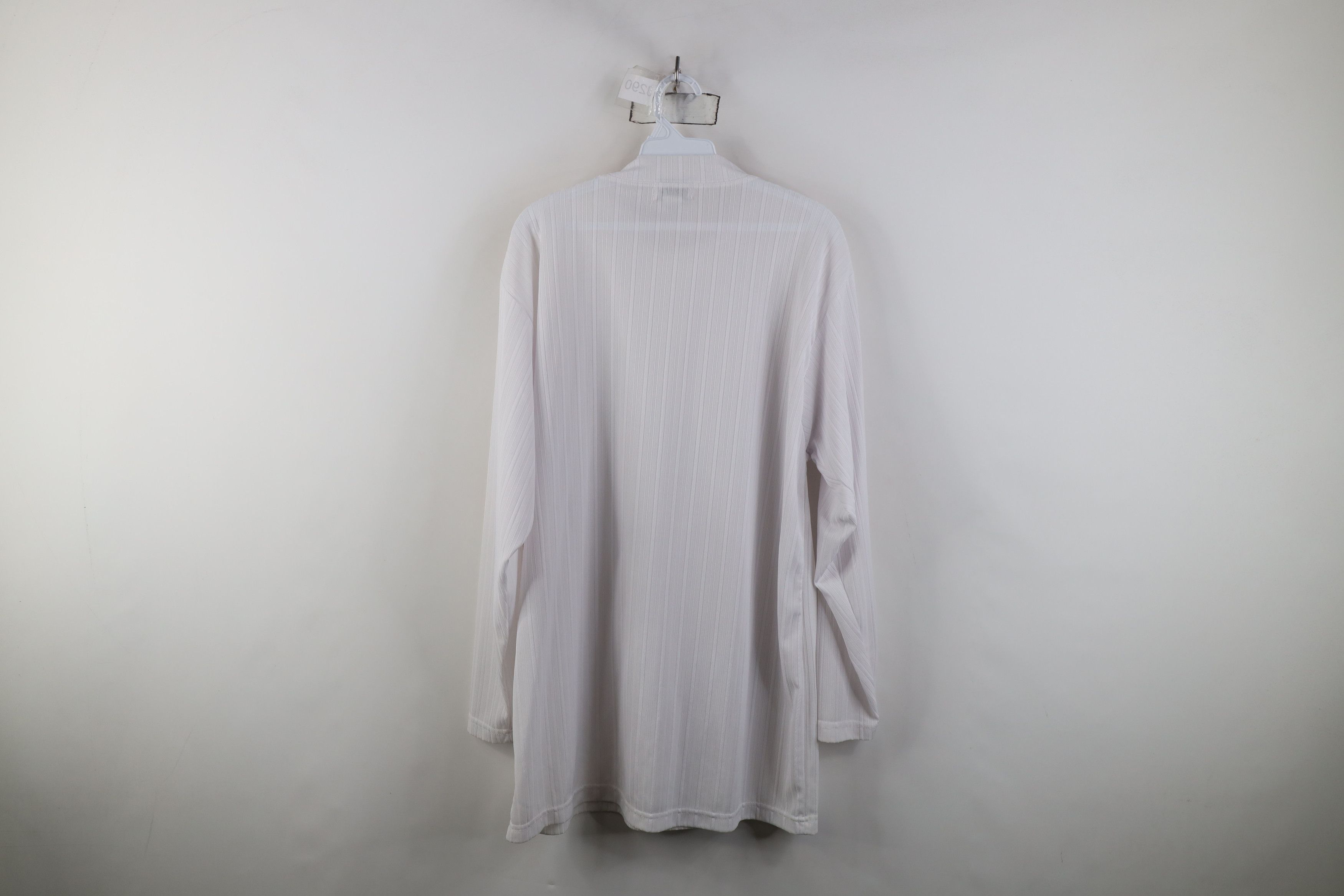 Vintage Vintage 90s Streetwear Ribbed Mock Neck T-Shirt White Size US XL / EU 56 / 4 - 7 Thumbnail