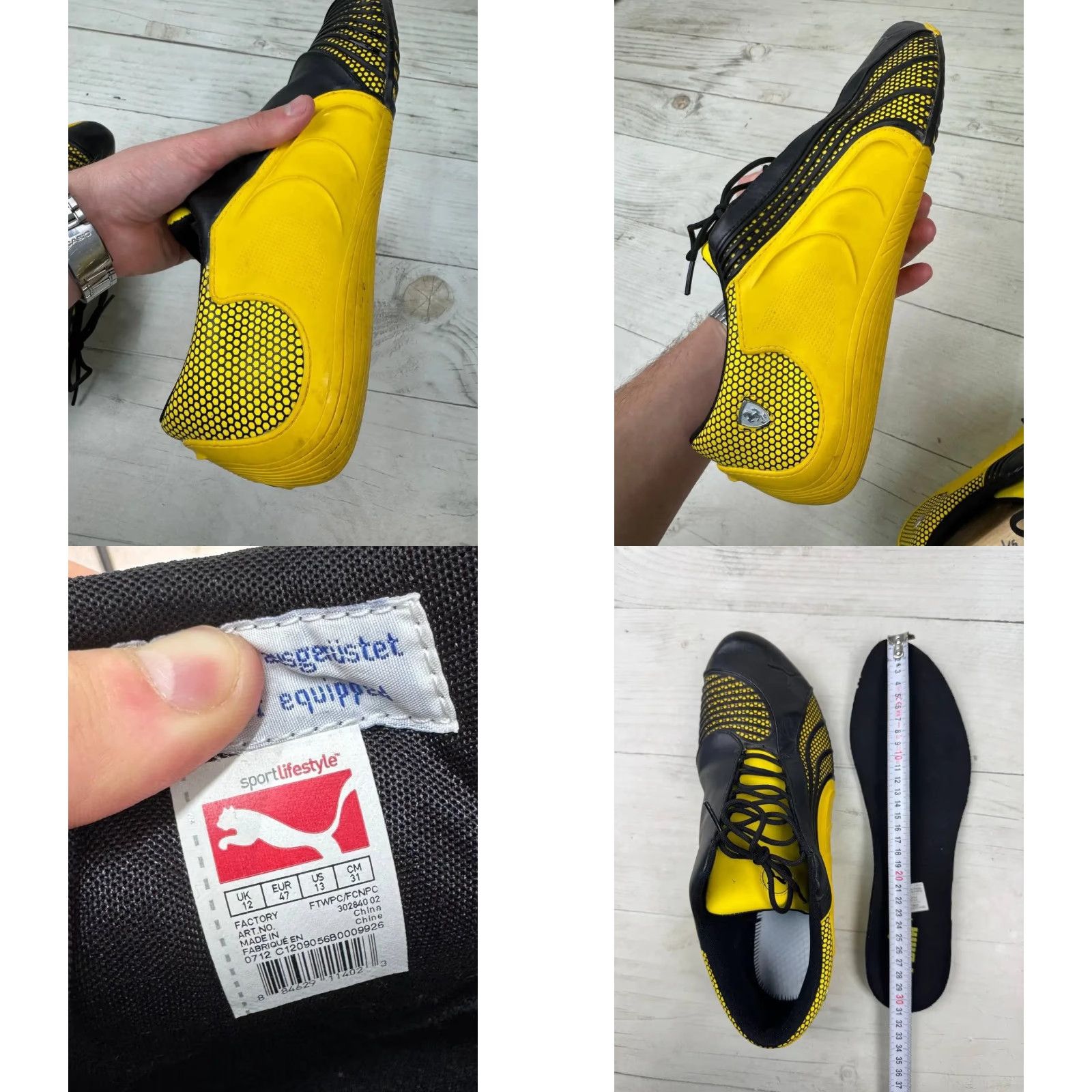 Puma VINTAGE PUMA Speedcat Ferrari Leather Low Top Sneakers Men US 13 Yellow Size US L / EU 52-54 / 3 - 9 Thumbnail