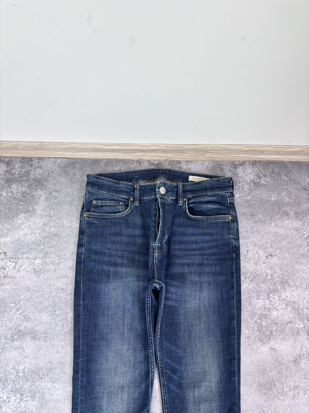 Allsaints AllSaints Cigarette Men’s Navy Blue Denim Jeans Skinny Slim Size US 32 / EU 48 - 8 Thumbnail