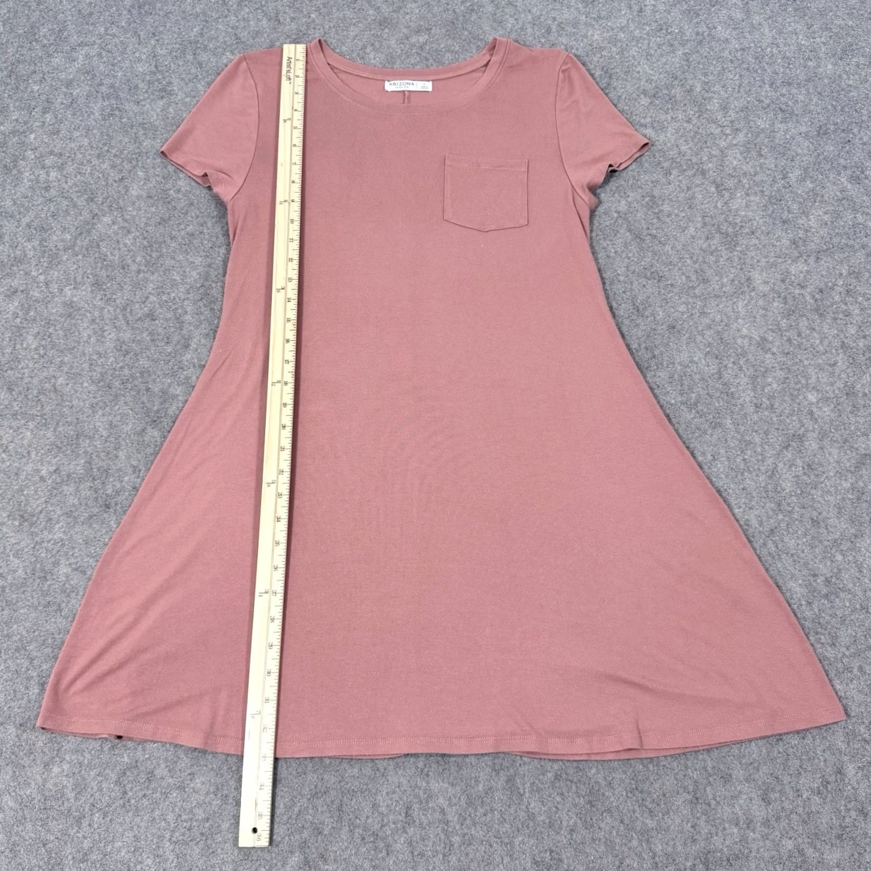 Vintage Arizona Jeans Dress Shirt Pink L Womens Short Sleeve Stretch Pullover 90s Casual Modern City University Western T‑Shirt Dress Size L / US 10 / IT 46 - 4 Thumbnail
