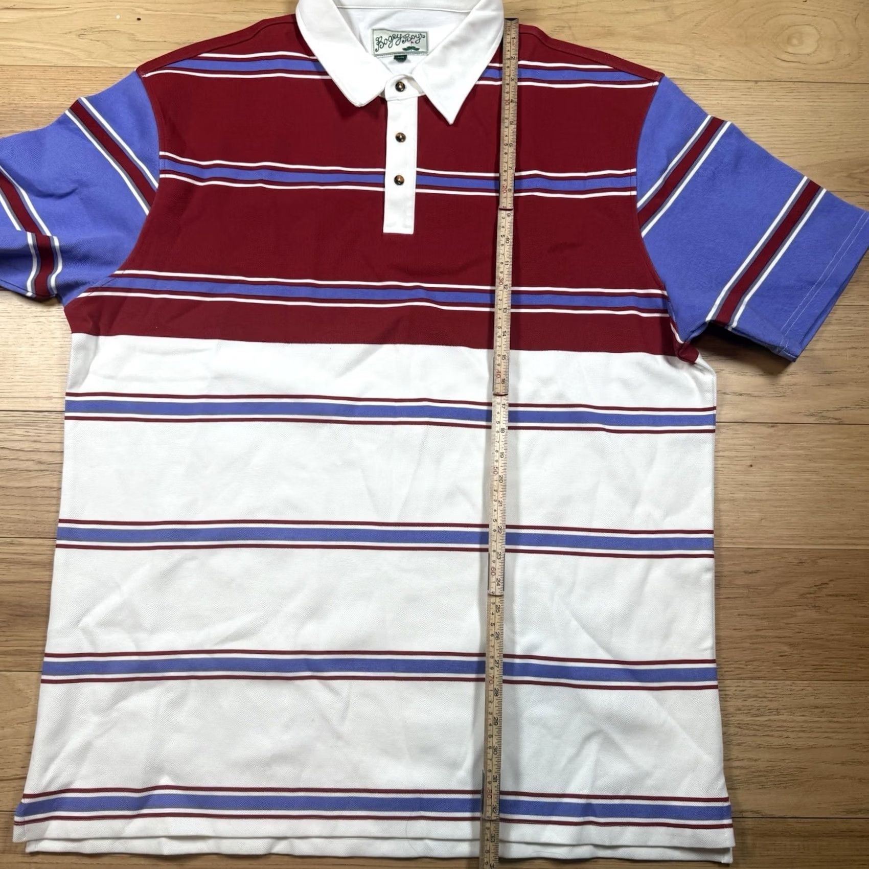 Vintage Bogey Boys Polo Shirt Mens 3XL Red Striped Golf Short Sleeve NWOT Casual Shirt Mens Size US XXL / EU 58 / 5 - 7 Thumbnail