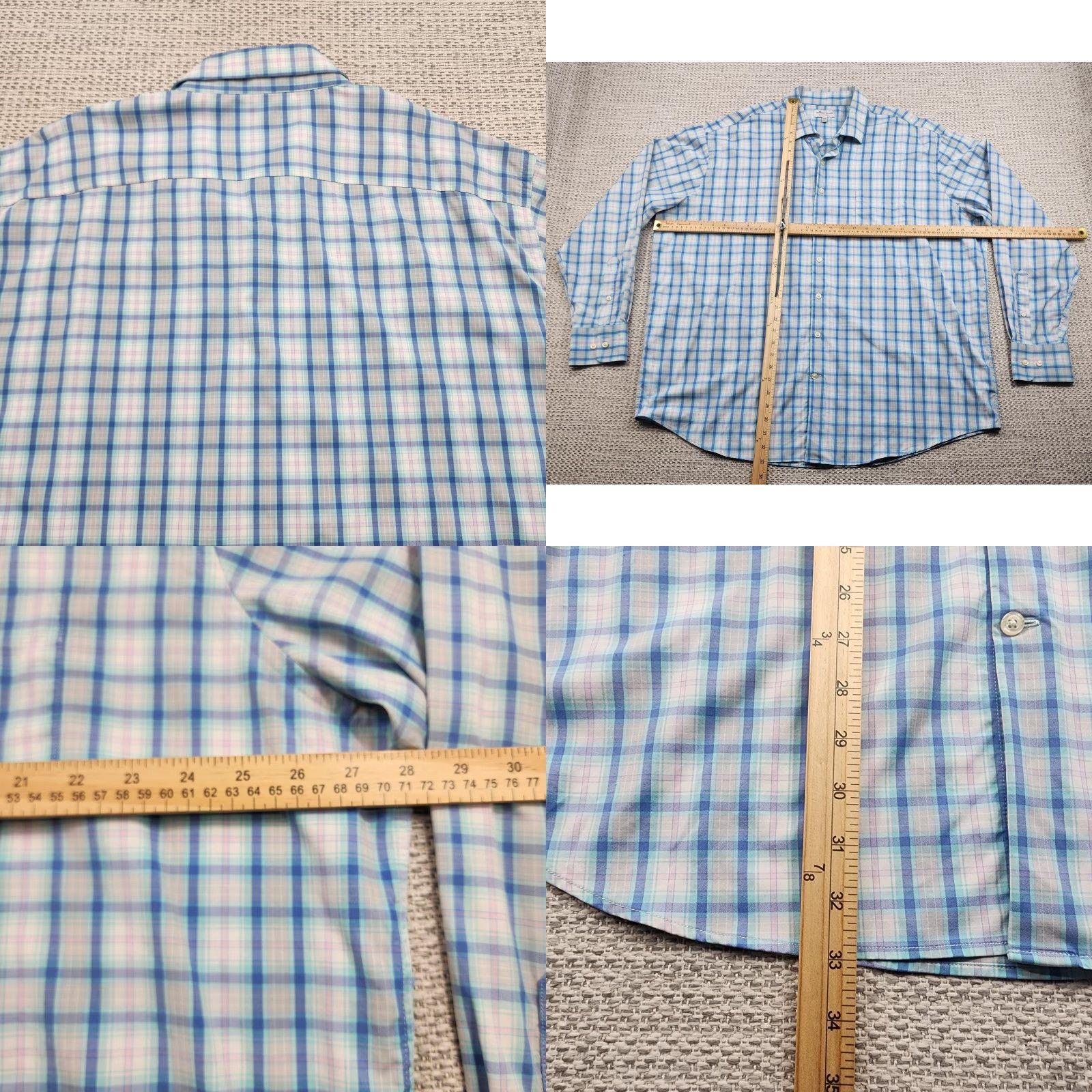 Peter Millar Peter Millar Shirt Mens 2XL Blue Plaid Summer Comfort Stretch Button Up Easy Care Size US XXL / EU 58 / 5 - 8 Thumbnail