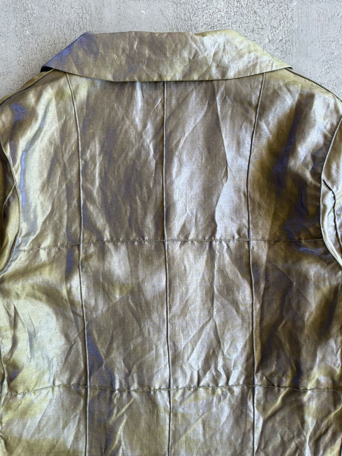 Chanel 1999 Chanel - Metallic Gold Silk Nylon Blazer Size M / US 6-8 / IT 42-44 - 5 Thumbnail