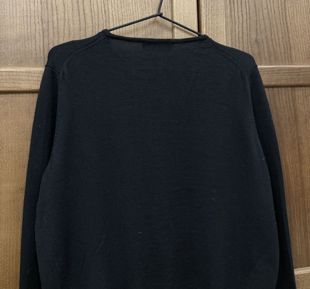 Alan Paine Vintage Alan Paine England Black Merino Wool Cardigan Size L / US 10 / IT 46 - 11 Thumbnail