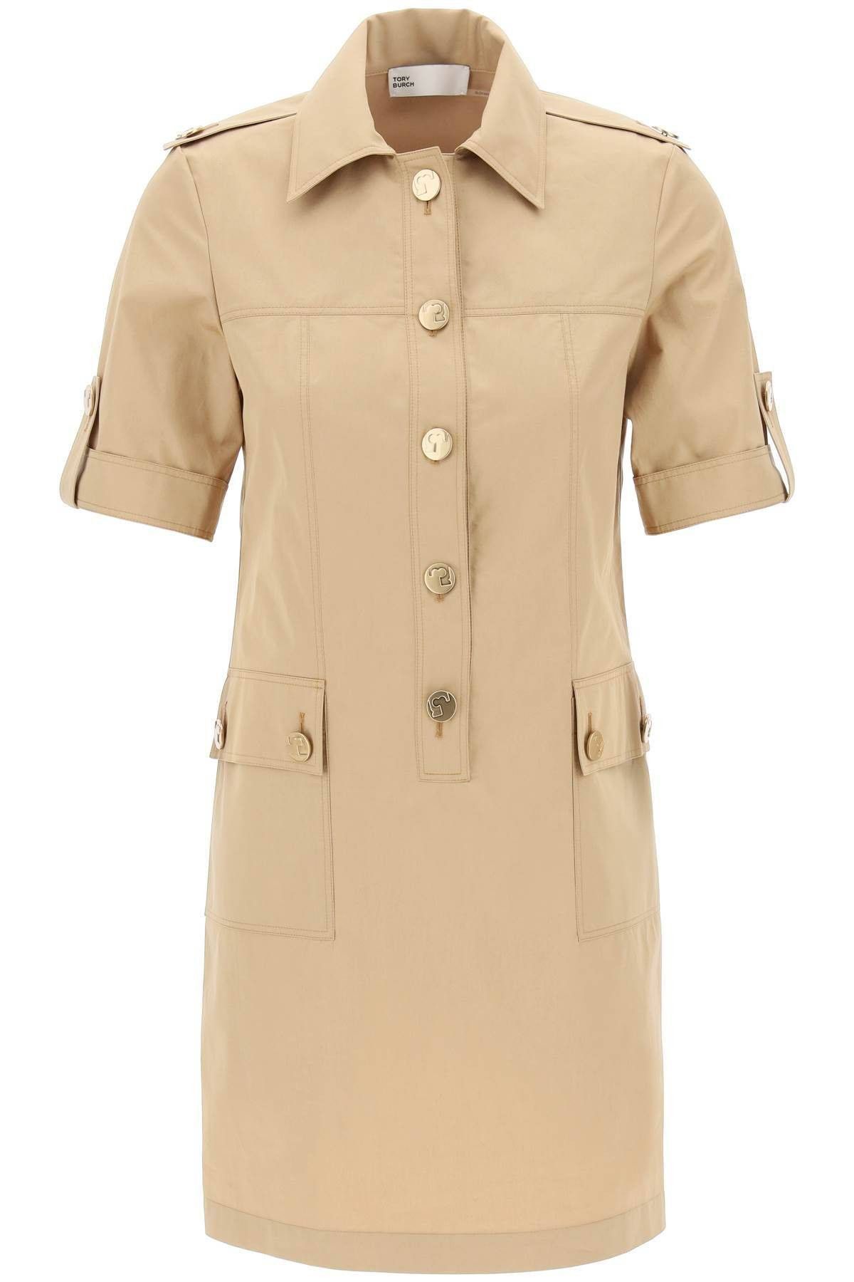 image of Tory Burch Ione Mini Champion Dress Sample Size Us 6 For Women in Beige
