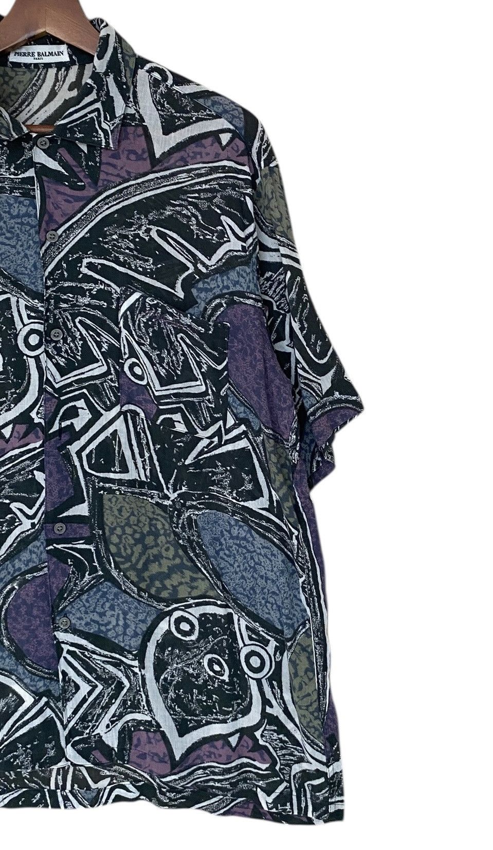 Pierre Balmain × Vintage Vintage Brand Pierre Balmain Silk Shirt 1990s Size US L / EU 52-54 / 3 - 4 Thumbnail