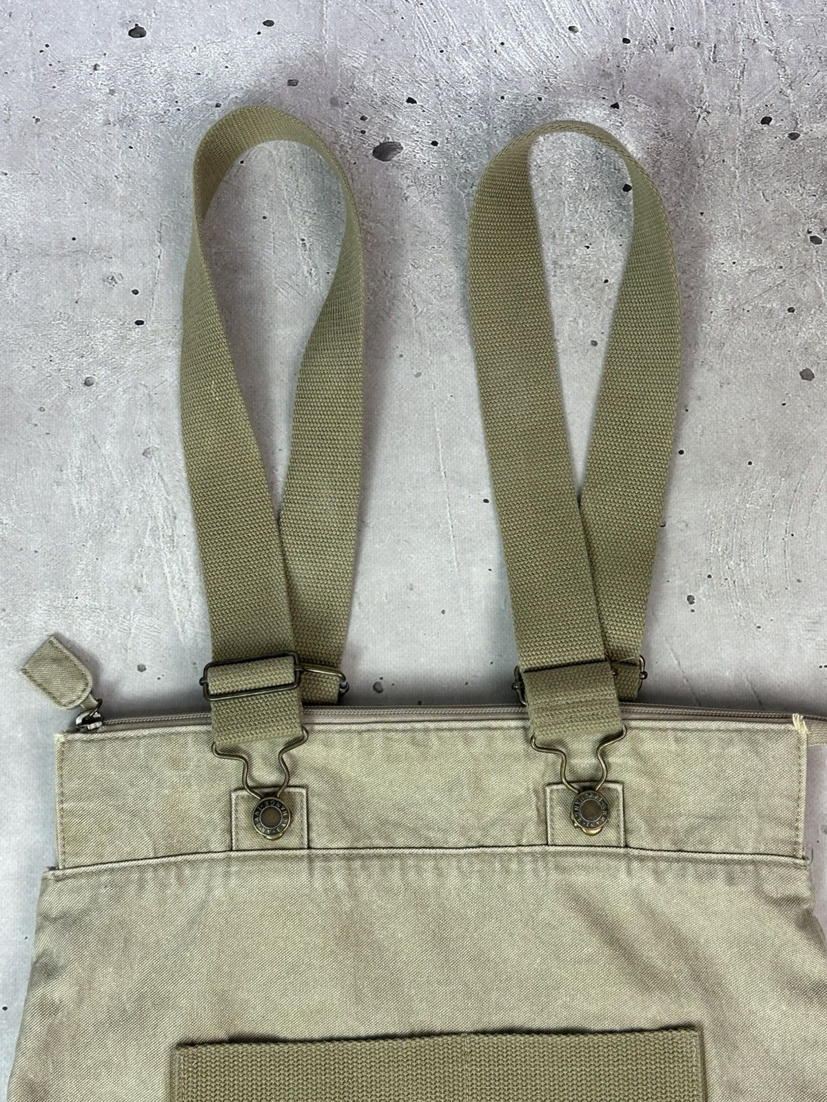 Armani Exchange Vintage Armani Exchange Beige Denim Washed Handle Bag Size ONE SIZE - 7 Thumbnail