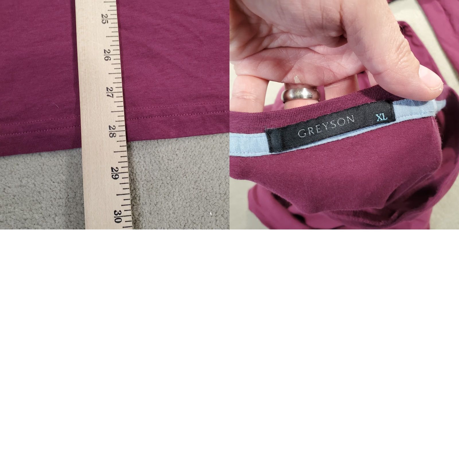 Vintage Greyson Shirt Mens XL Purple Long Sleeve Performance Stretch Solid Read Size US XL / EU 56 / 4 - 8 Thumbnail