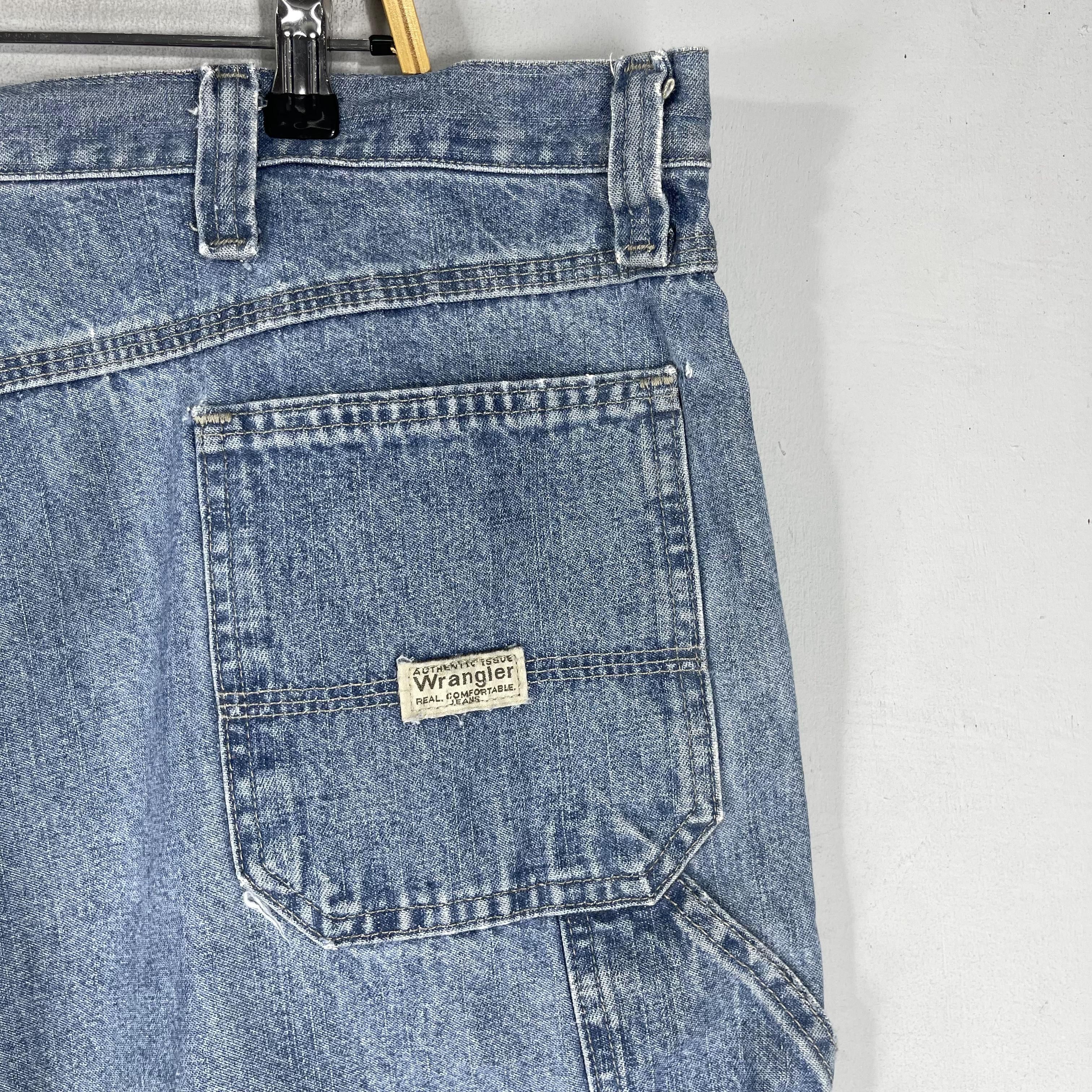 Vintage × Wrangler W43 Vintage Distressed Wrangler Carpenter Short Jeans Size US 43 - 7 Thumbnail