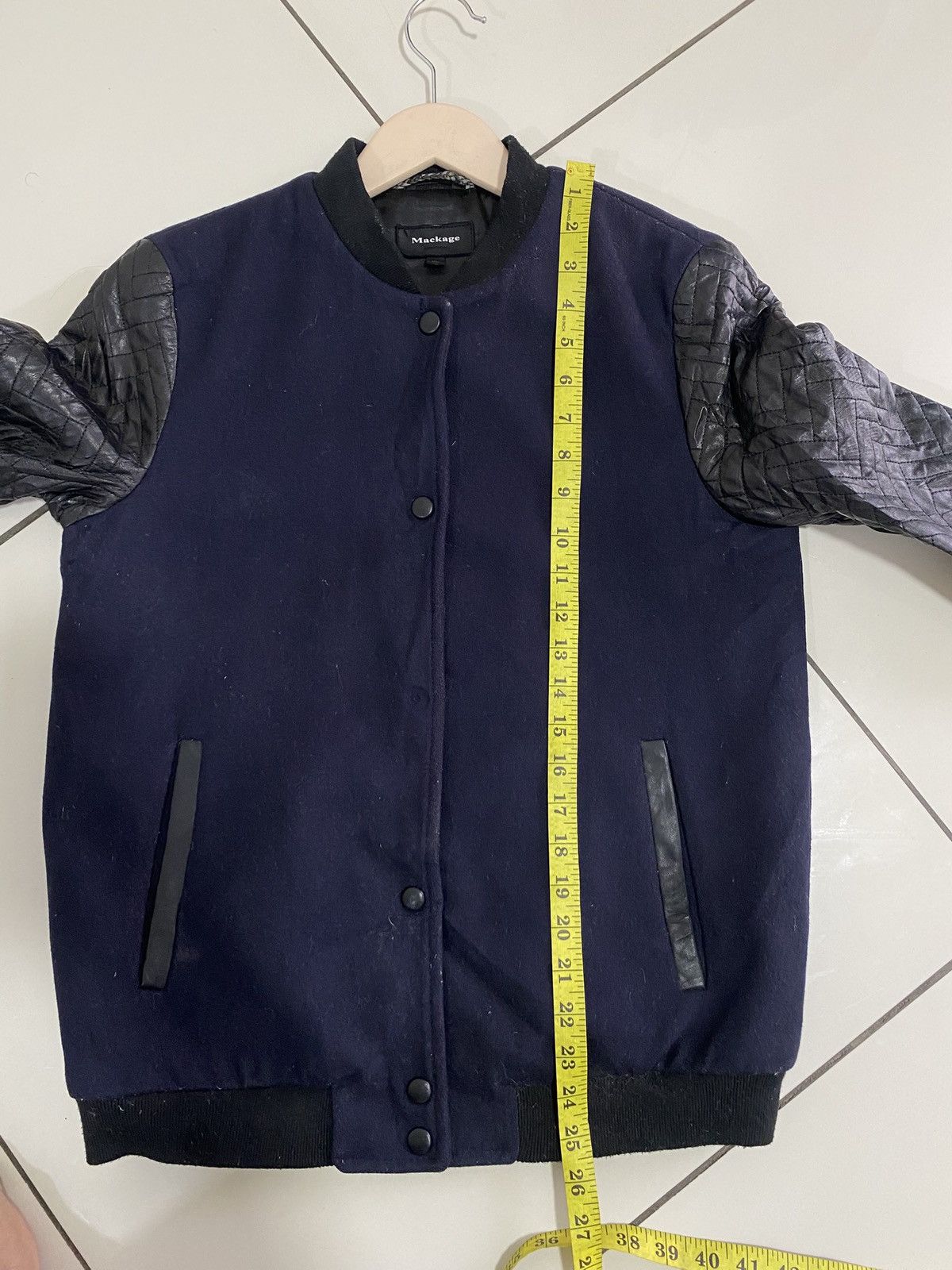 Mackage Mackage bomber jacket navy blue wool Size US M / EU 48-50 / 2 - 16 Thumbnail