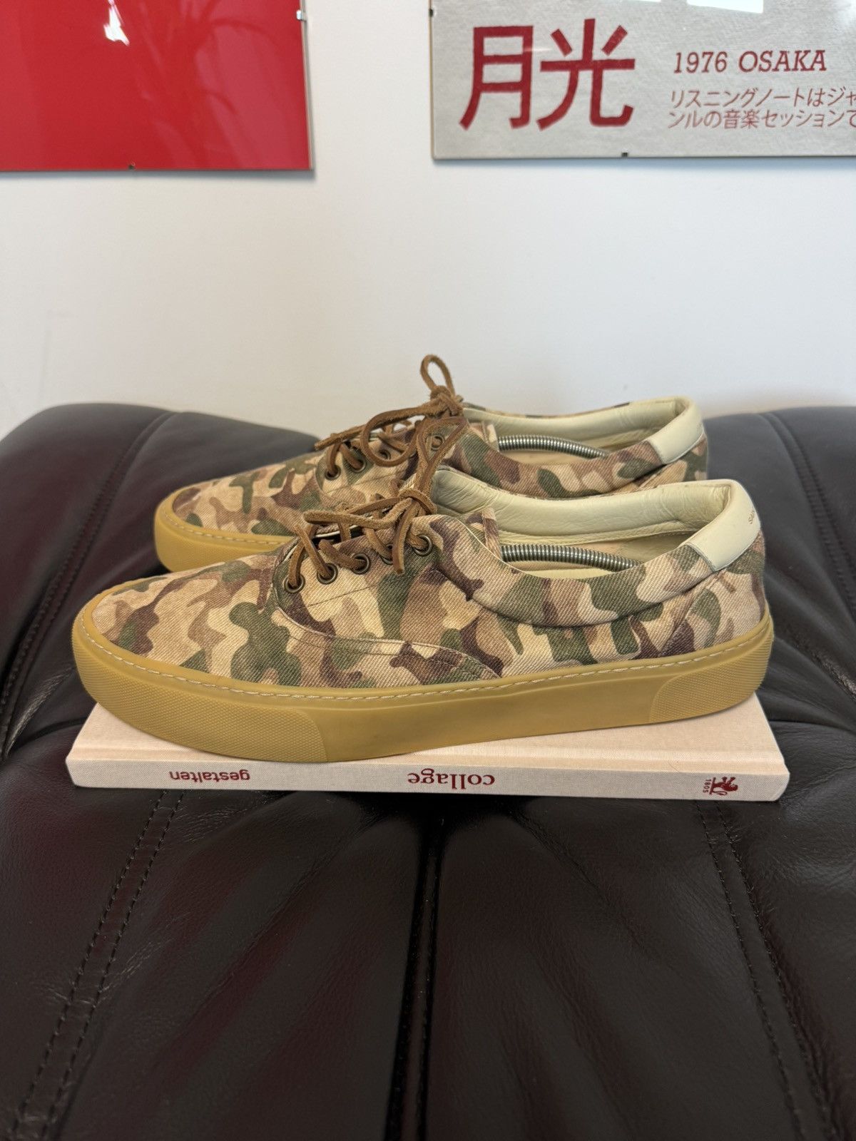 Saint Laurent Paris Saint Laurent Paris Camo Low Top Sneakers Hedi Slimane SLP Size US 12.5 / EU 45-46 - 1 Thumbnail