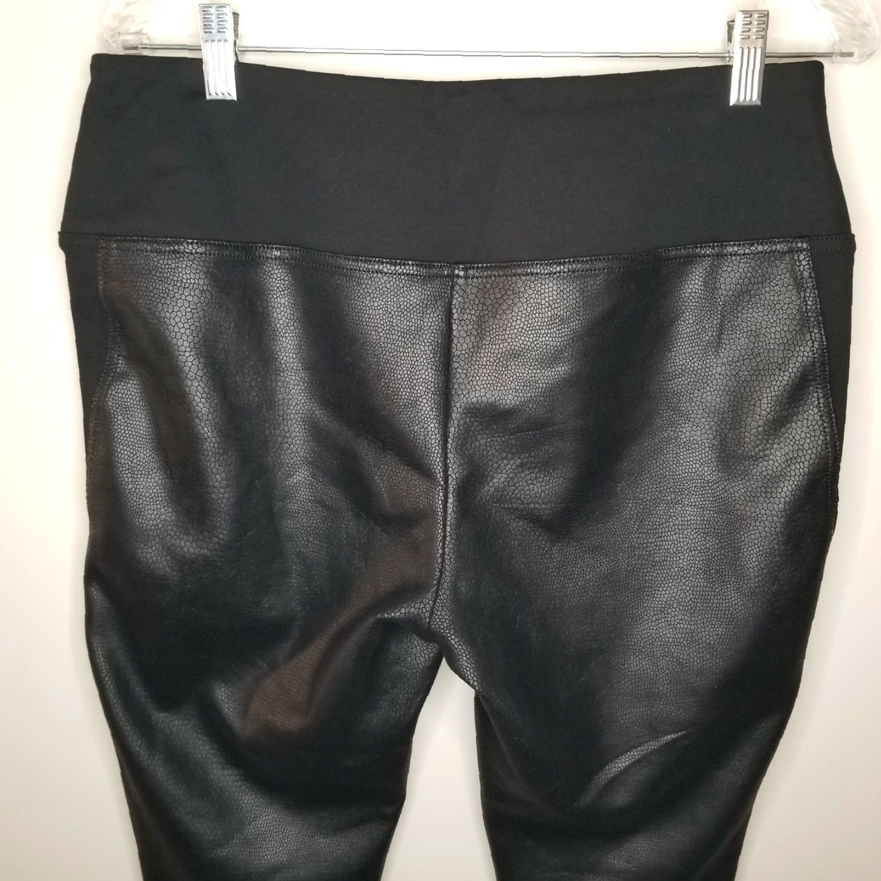 Skin SHARAGANO Black Lizard Skin Print Leggings Activewear Women Regular Size L Size 36" / US 14 / IT 50 - 5 Thumbnail